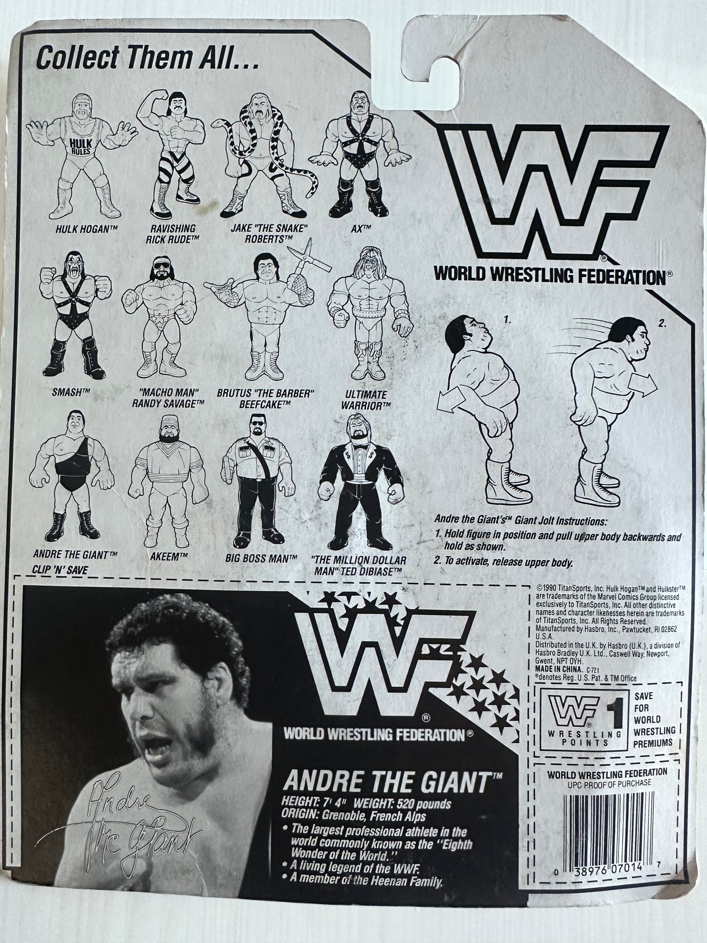 Andre the Giant Series 1 WWF Hasbro