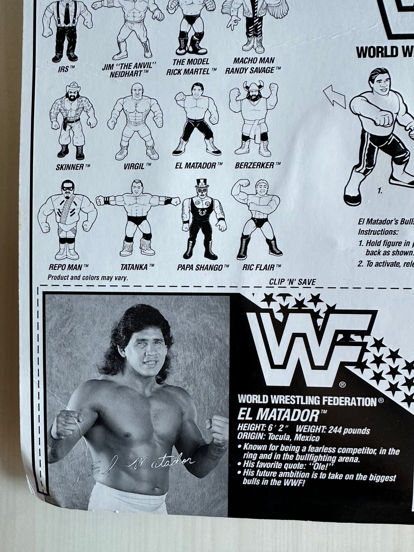 El Matador Series 6 WWF Hasbro