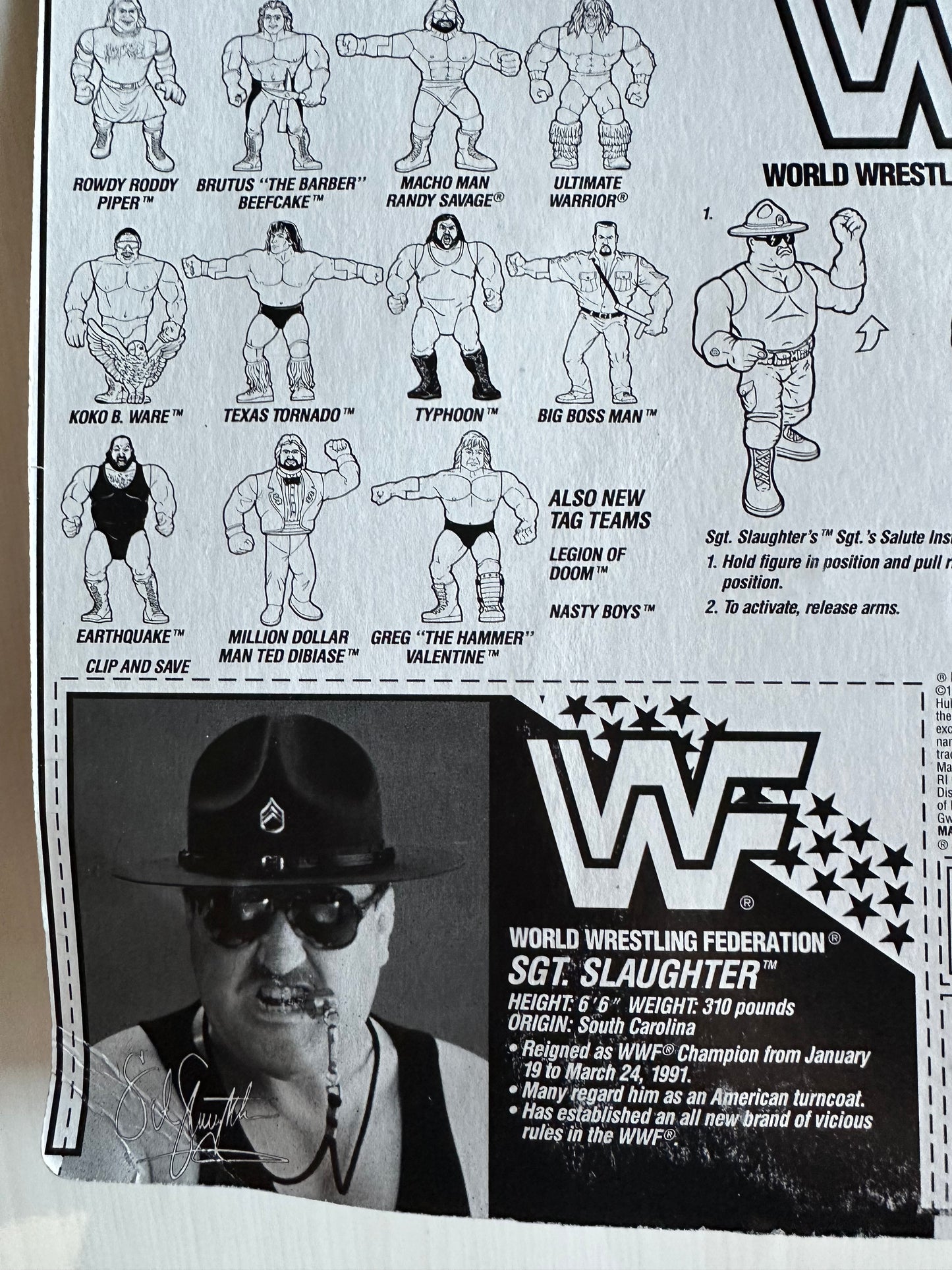 Sgt Slaughter Series 3 WWF Hasbro