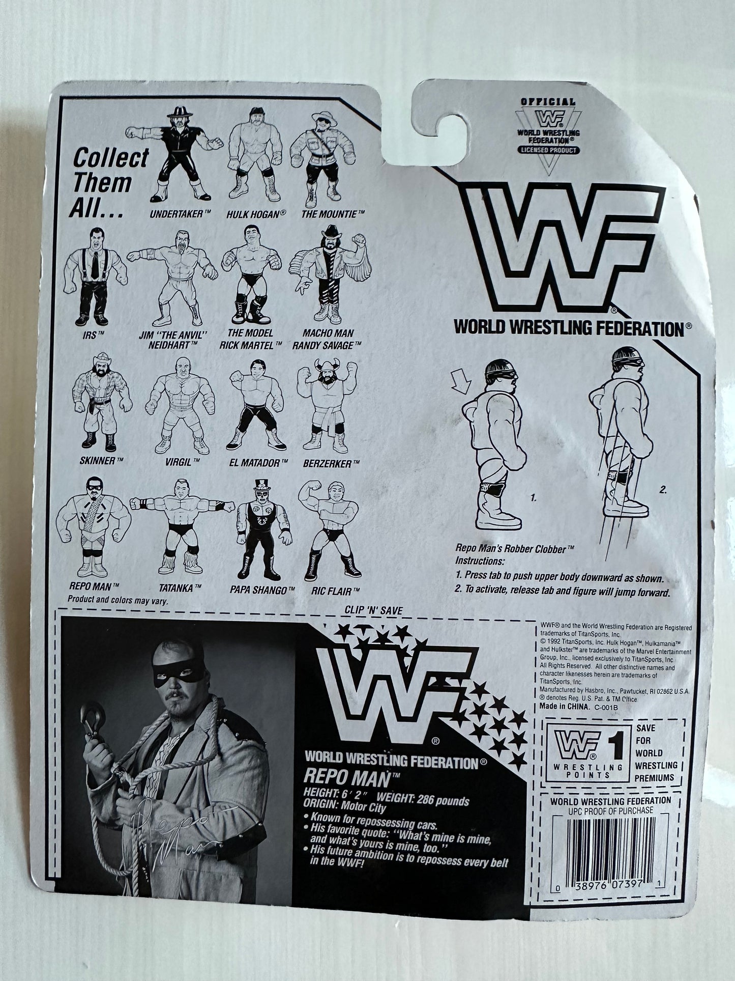 Repo Man Series 6 WWF Hasbro MOC figure