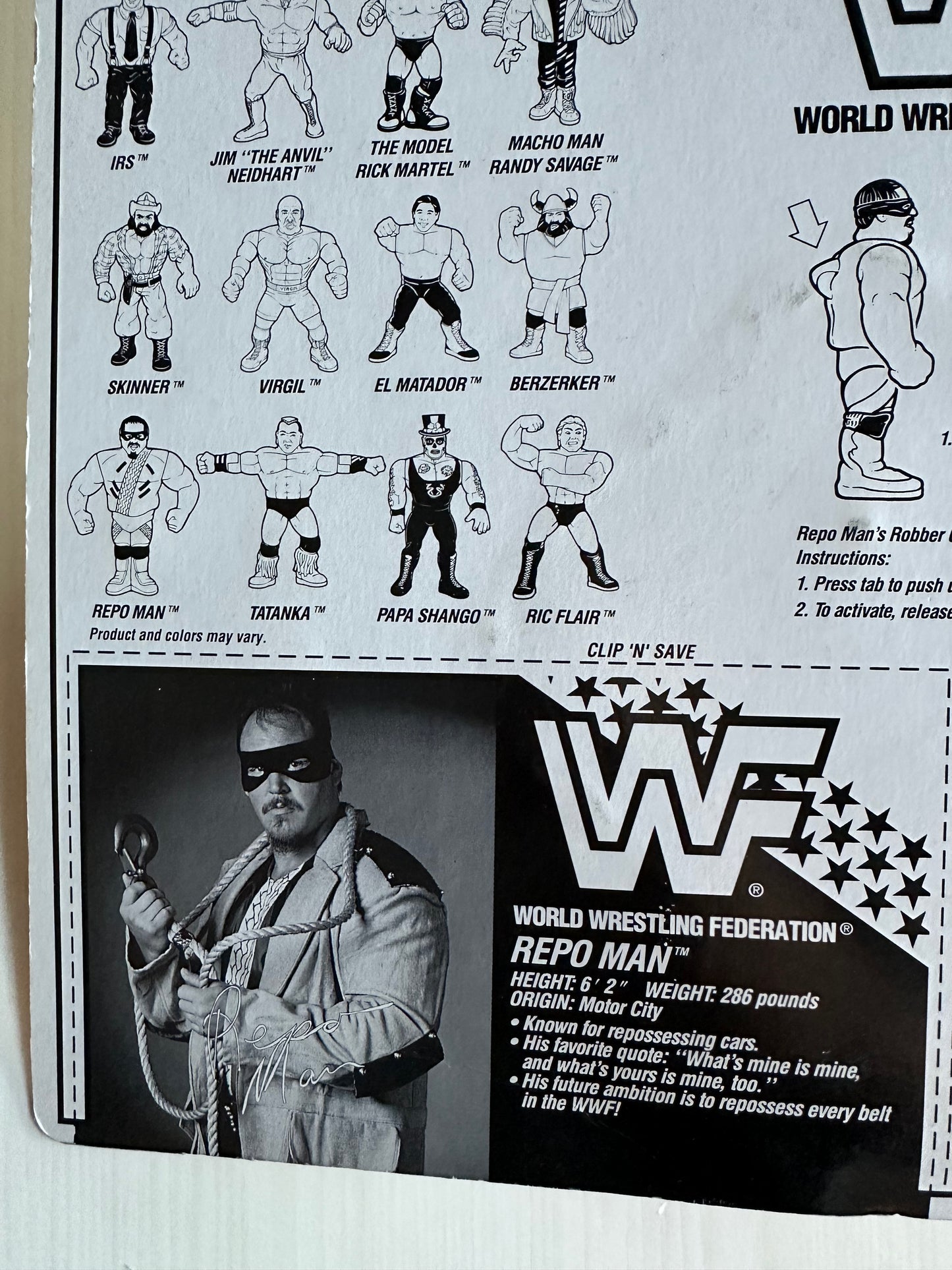 Repo Man Series 6 WWF Hasbro MOC figure