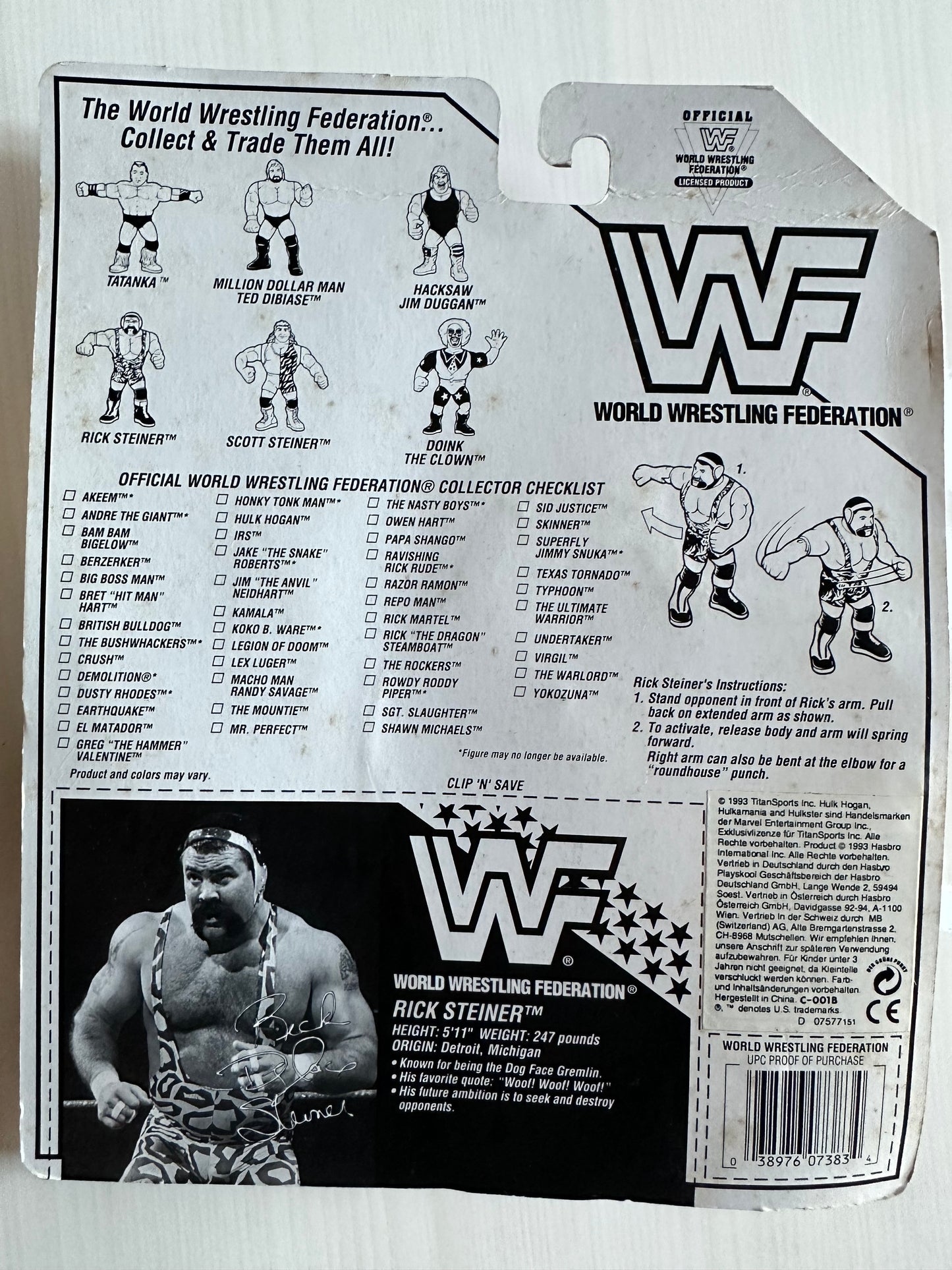 Rick Steiner Series 9 WWF Hasbro MOC figure