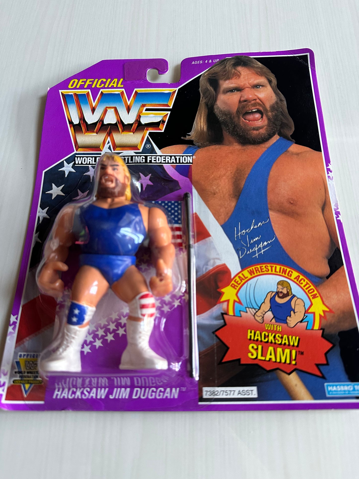 Hacksaw Jim Duggan Series 9 WWF Hasbro MOC figure