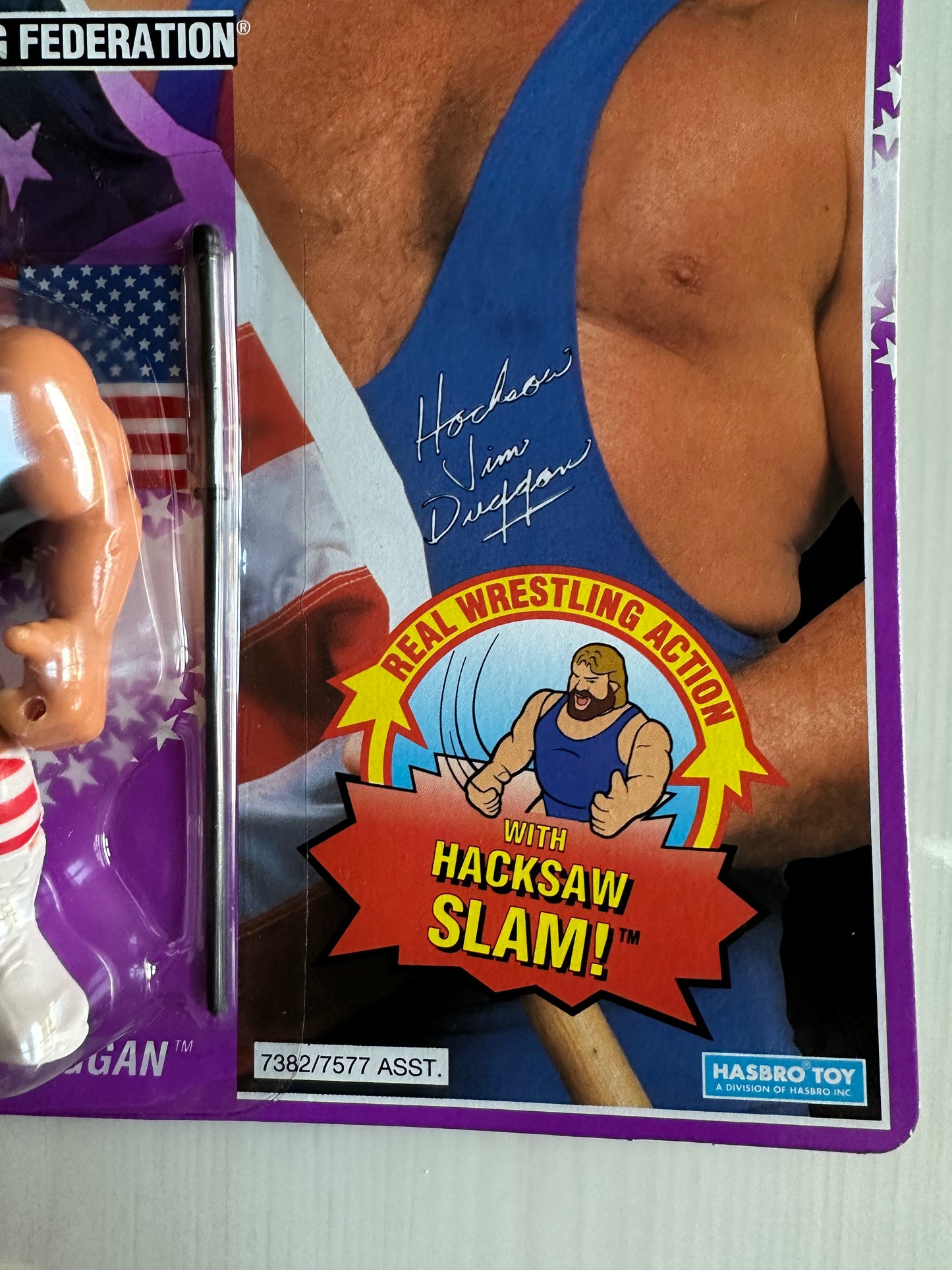 Hacksaw Jim Duggan Series 9 WWF Hasbro MOC figure