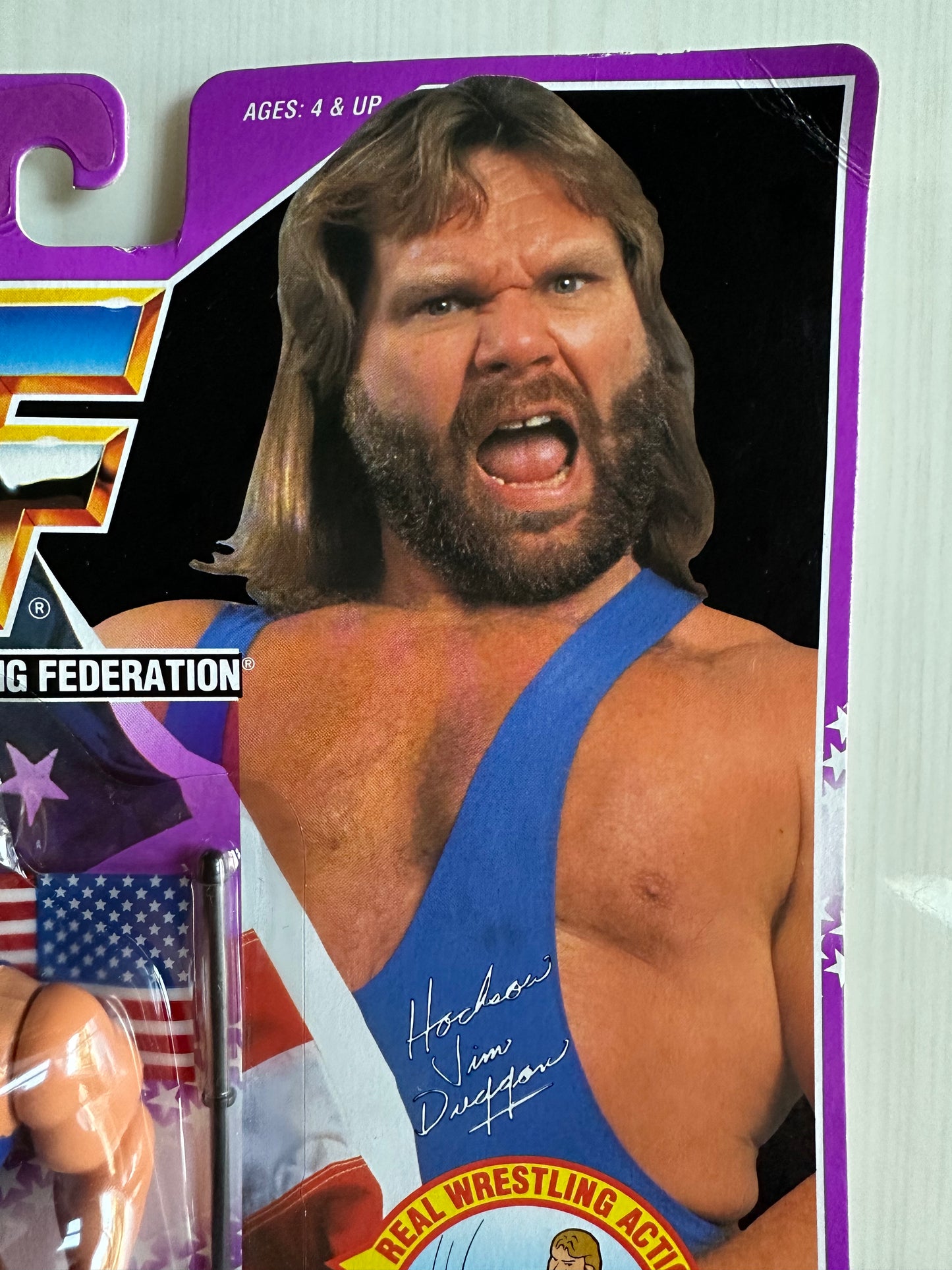 Hacksaw Jim Duggan Series 9 WWF Hasbro MOC figure