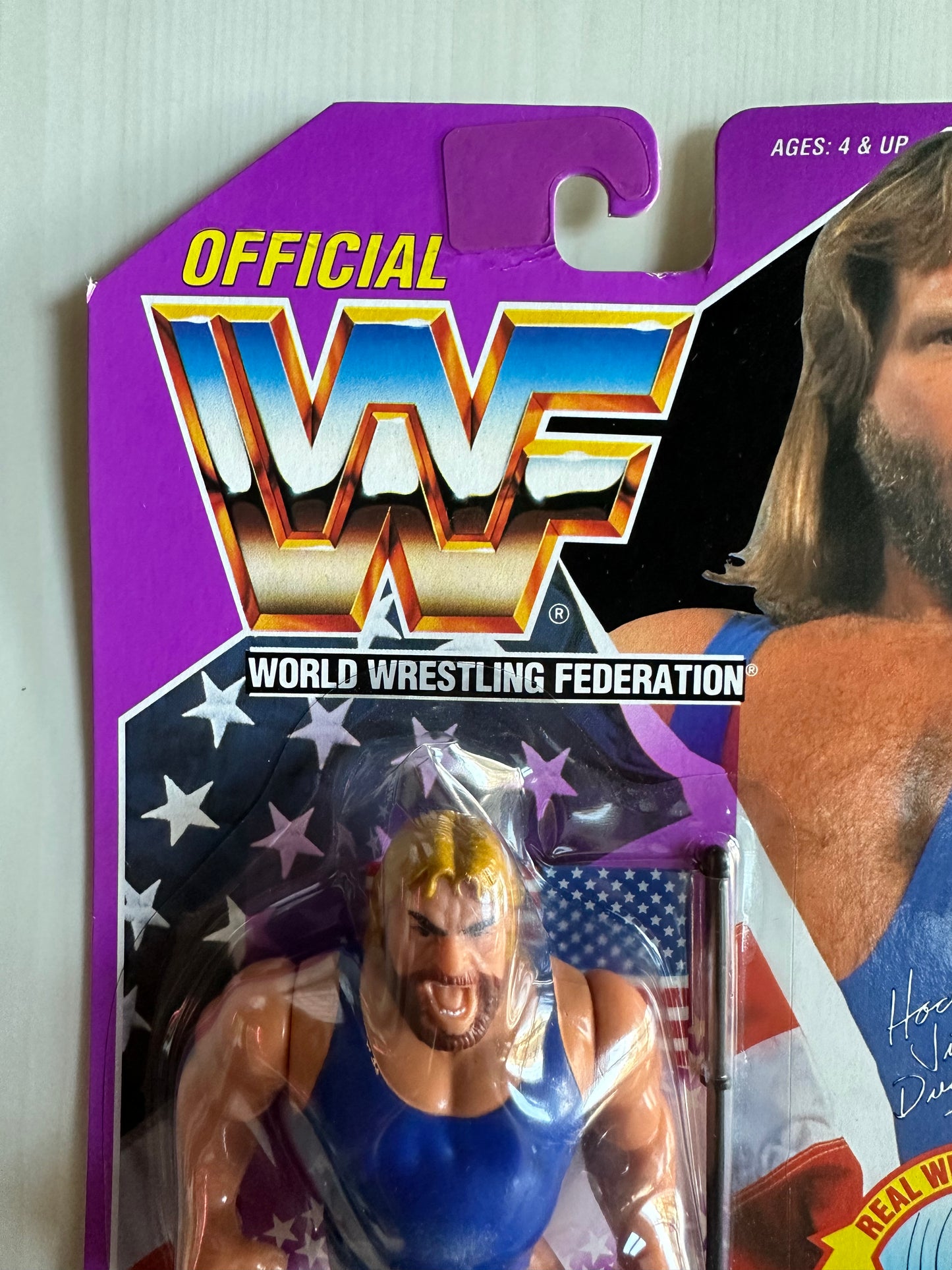 Hacksaw Jim Duggan Series 9 WWF Hasbro MOC figure
