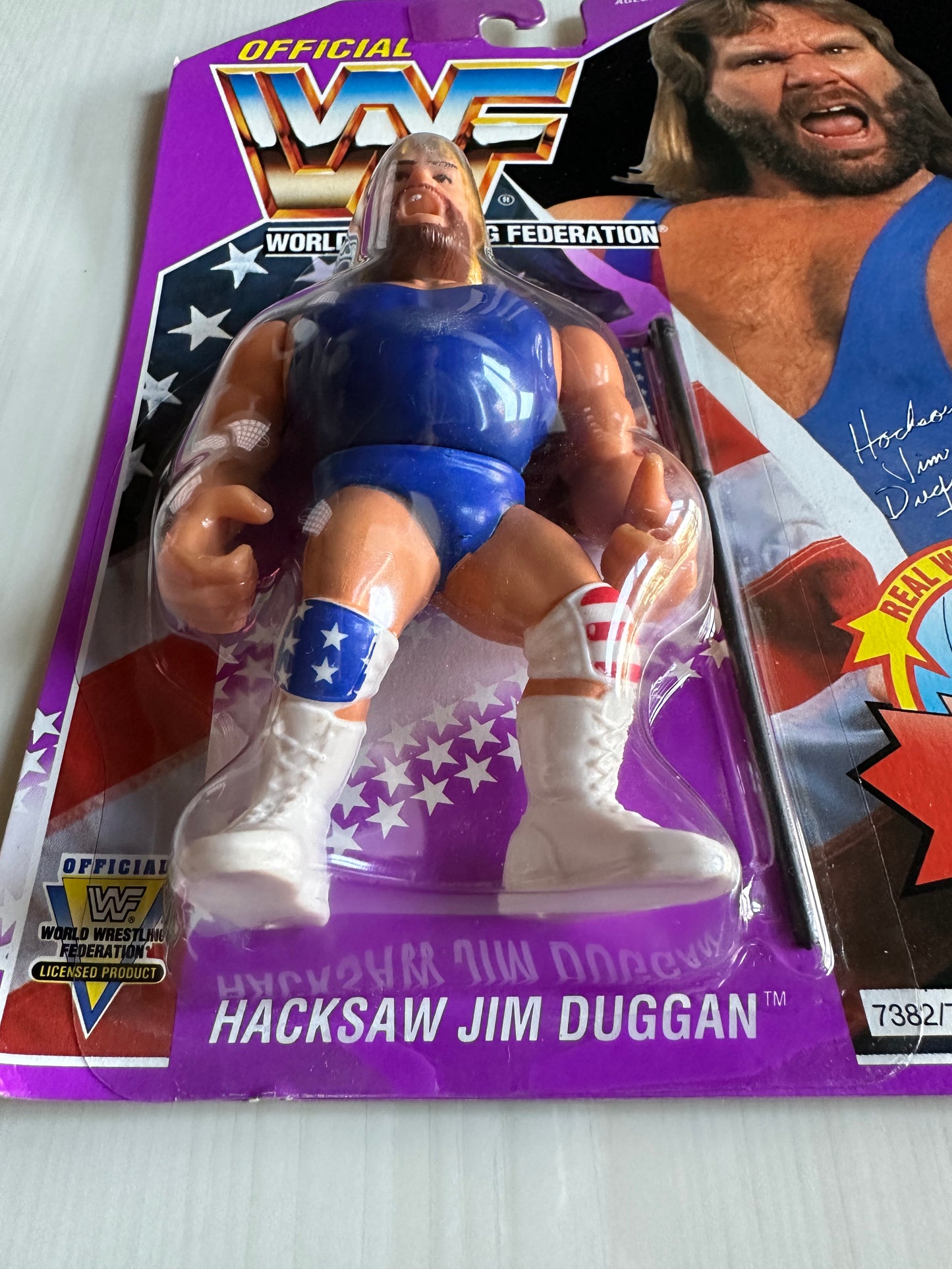 Hacksaw Jim Duggan Series 9 WWF Hasbro MOC figure