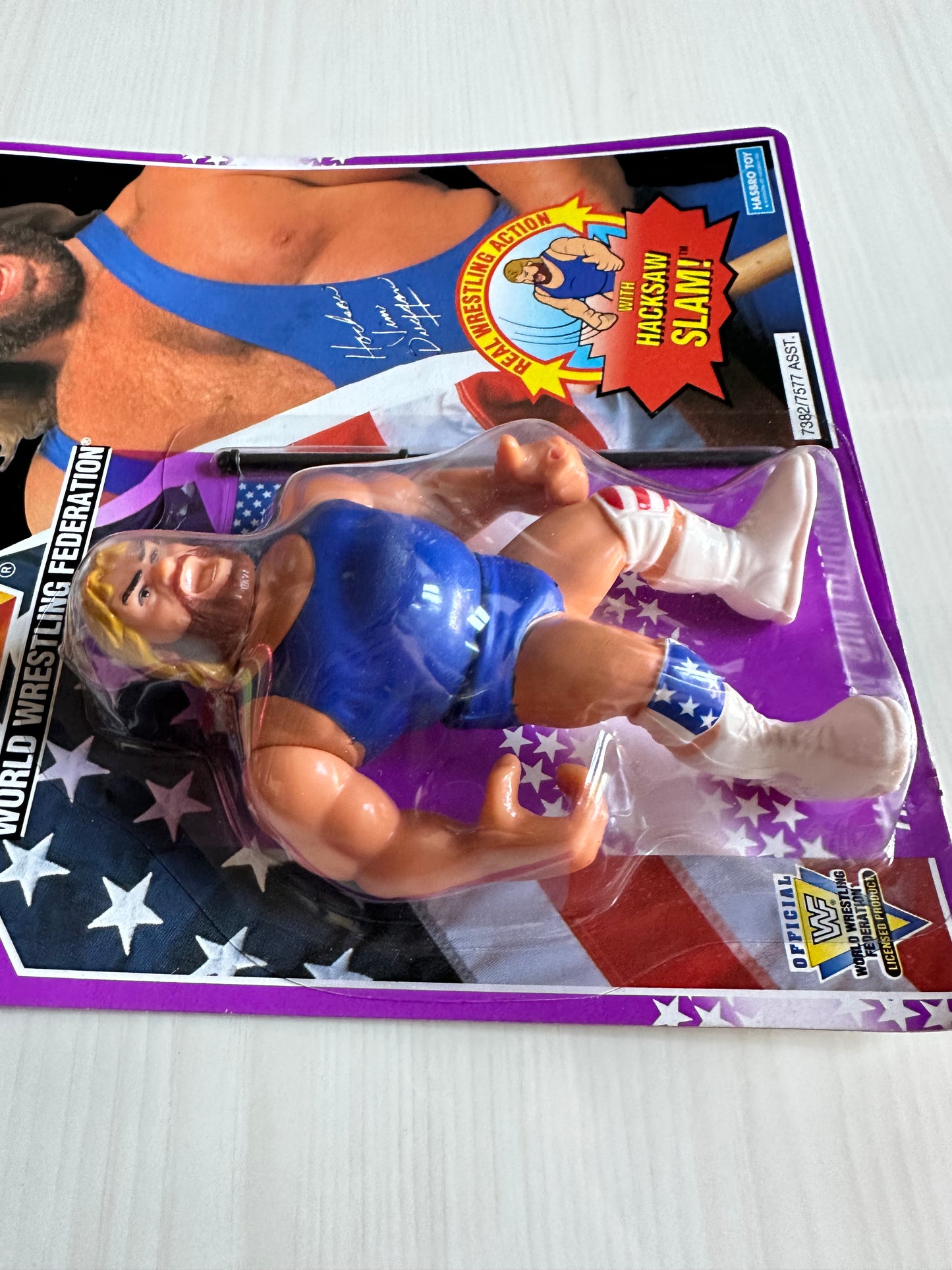Hacksaw Jim Duggan Series 9 WWF Hasbro MOC figure