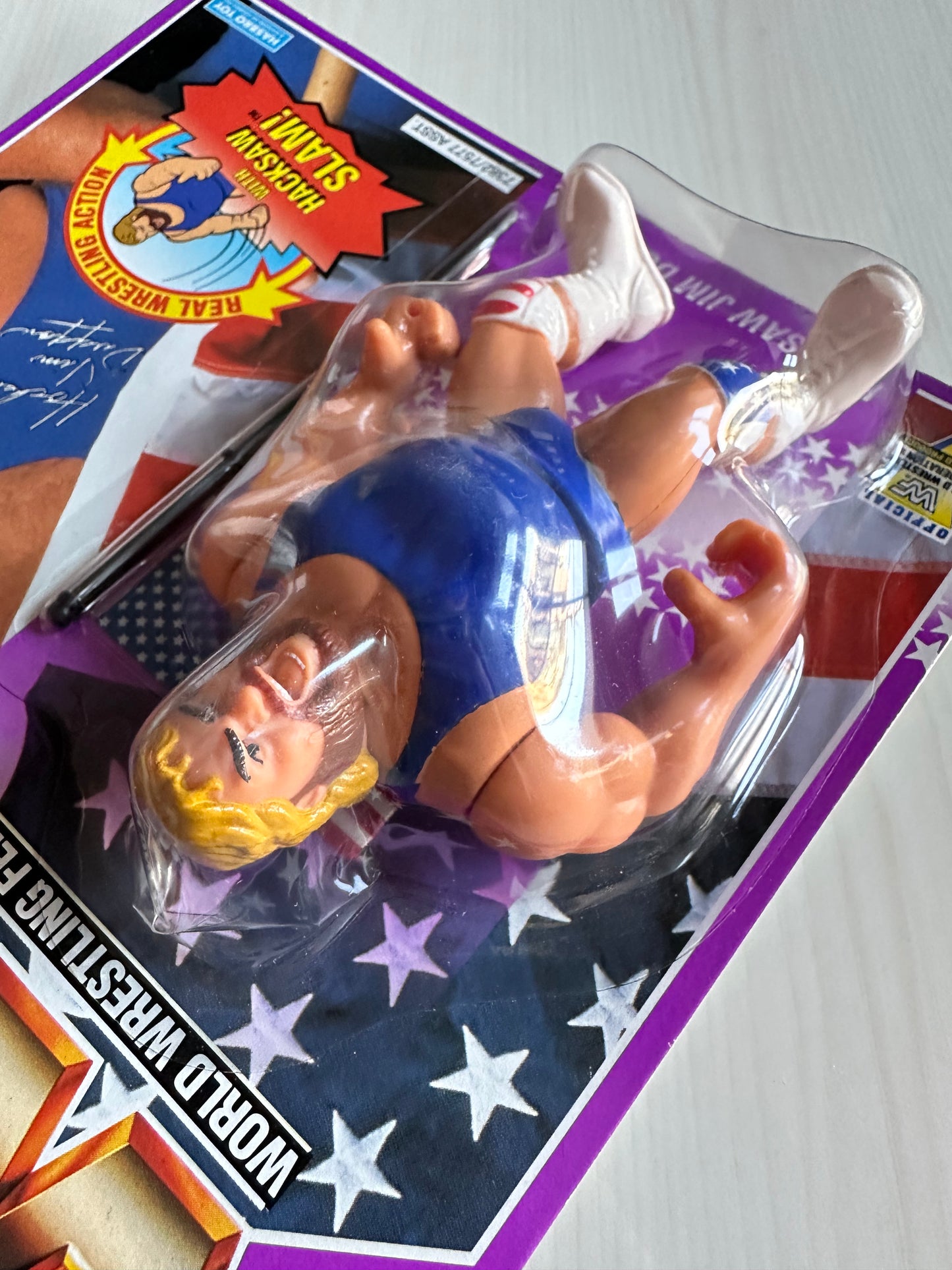 Hacksaw Jim Duggan Series 9 WWF Hasbro MOC figure
