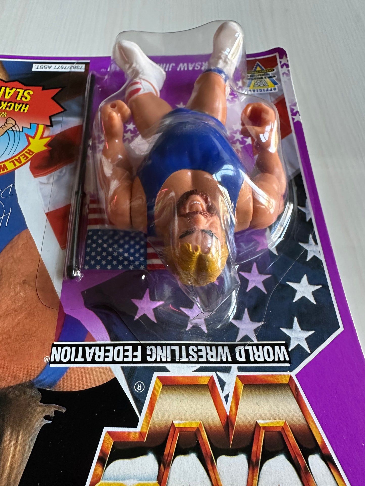 Hacksaw Jim Duggan Series 9 WWF Hasbro MOC figure