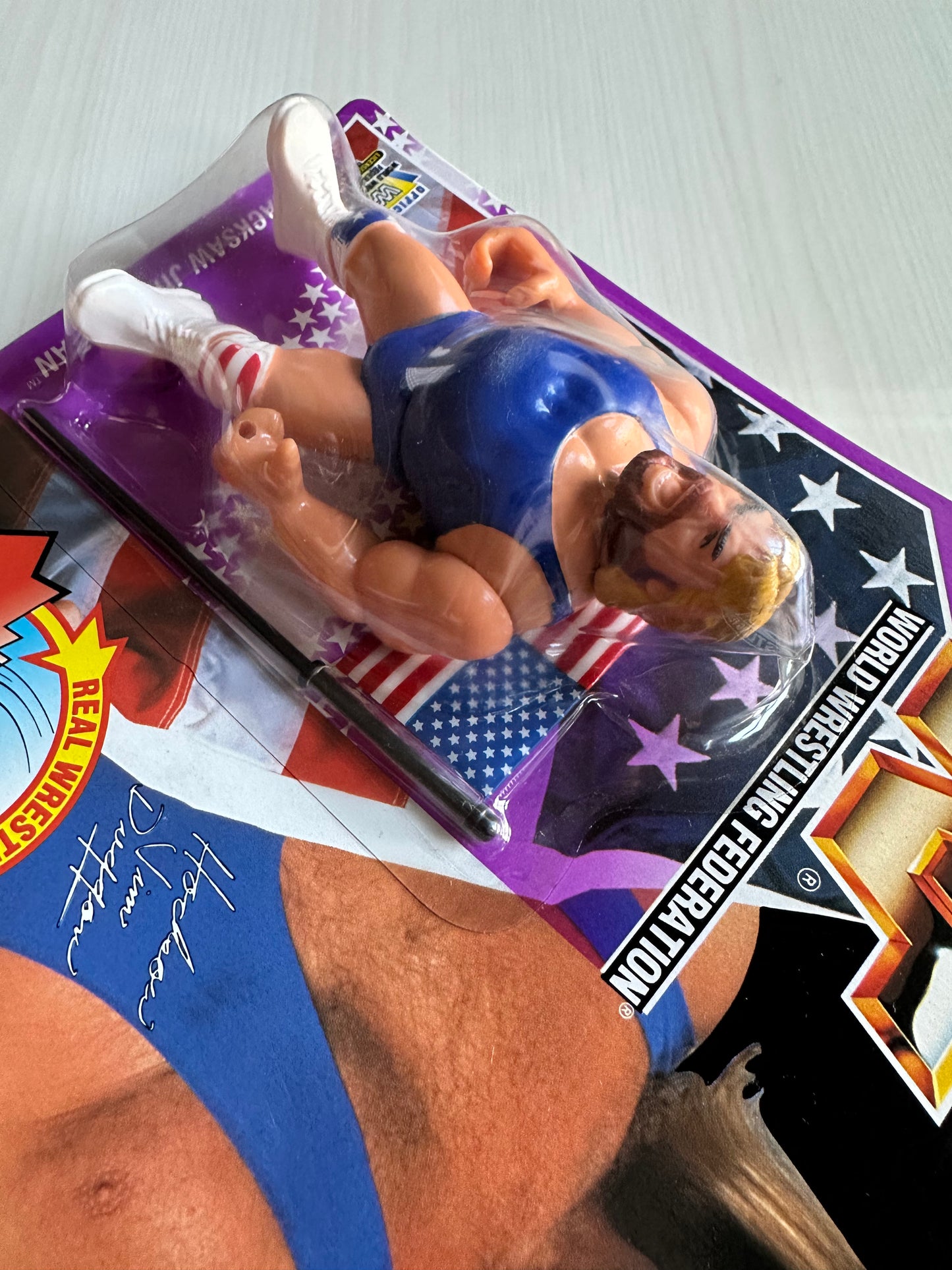 Hacksaw Jim Duggan Series 9 WWF Hasbro MOC figure