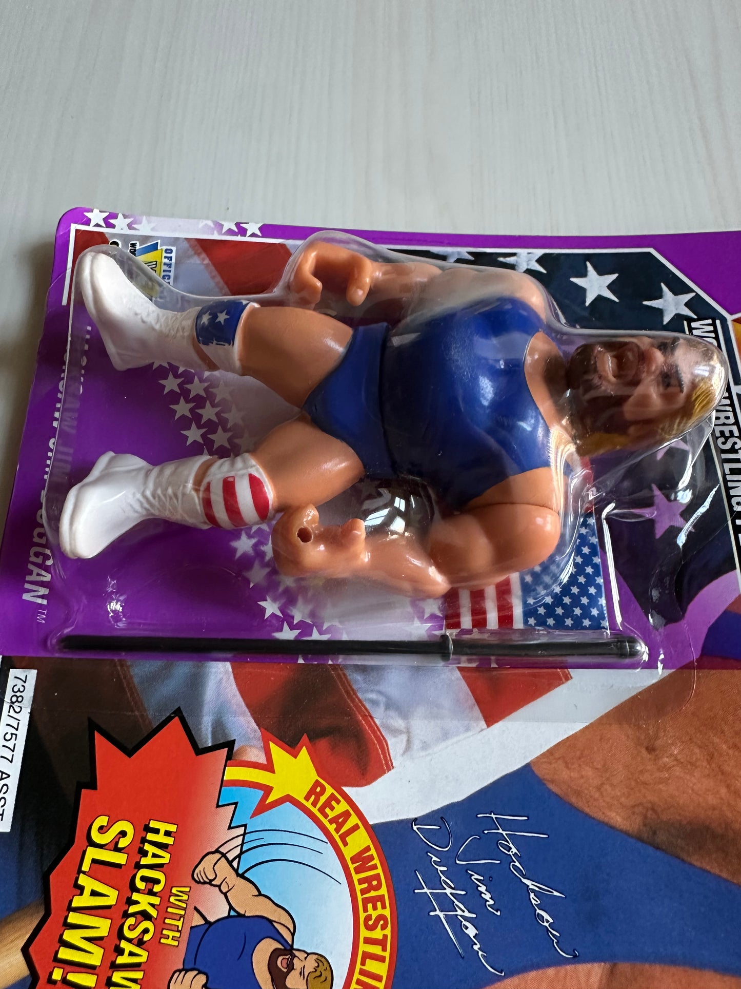 Hacksaw Jim Duggan Series 9 WWF Hasbro MOC figure