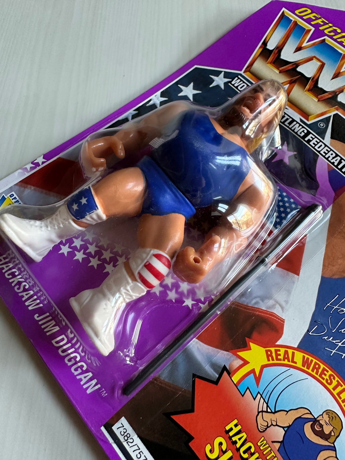 Hacksaw Jim Duggan Series 9 WWF Hasbro MOC figure