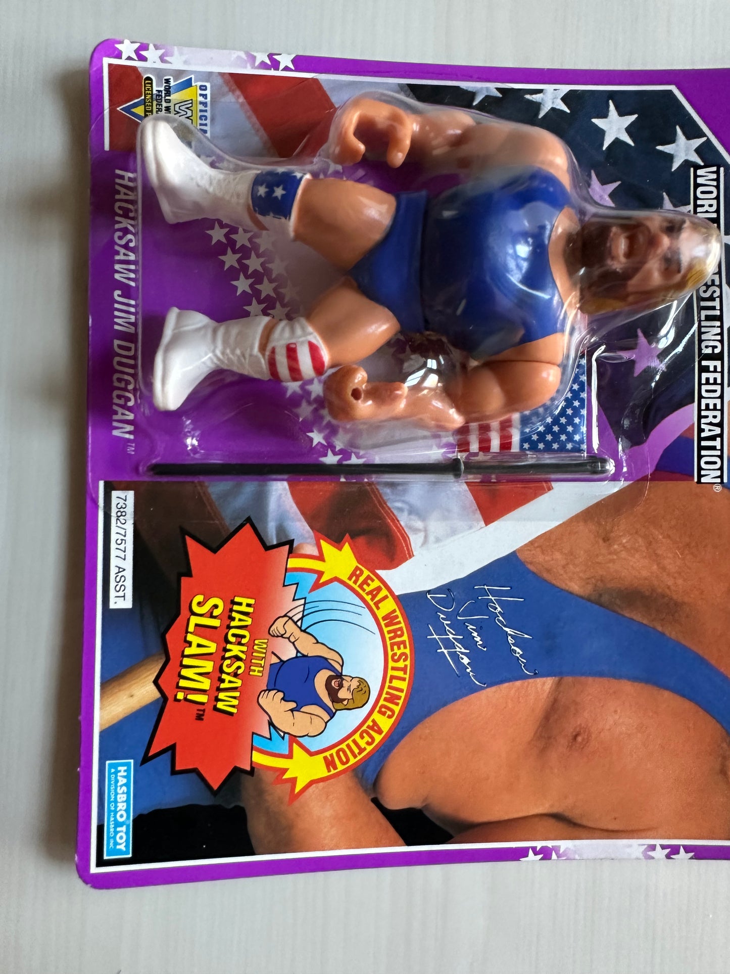 Hacksaw Jim Duggan Series 9 WWF Hasbro MOC figure