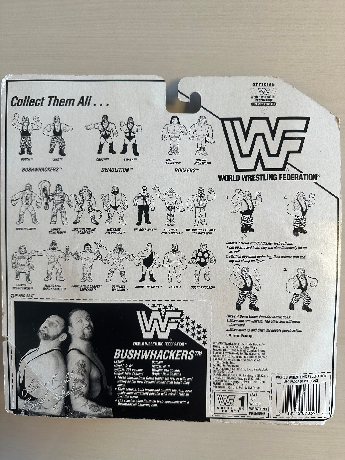 The Bushwhackers Series 2 WWF Hasbro