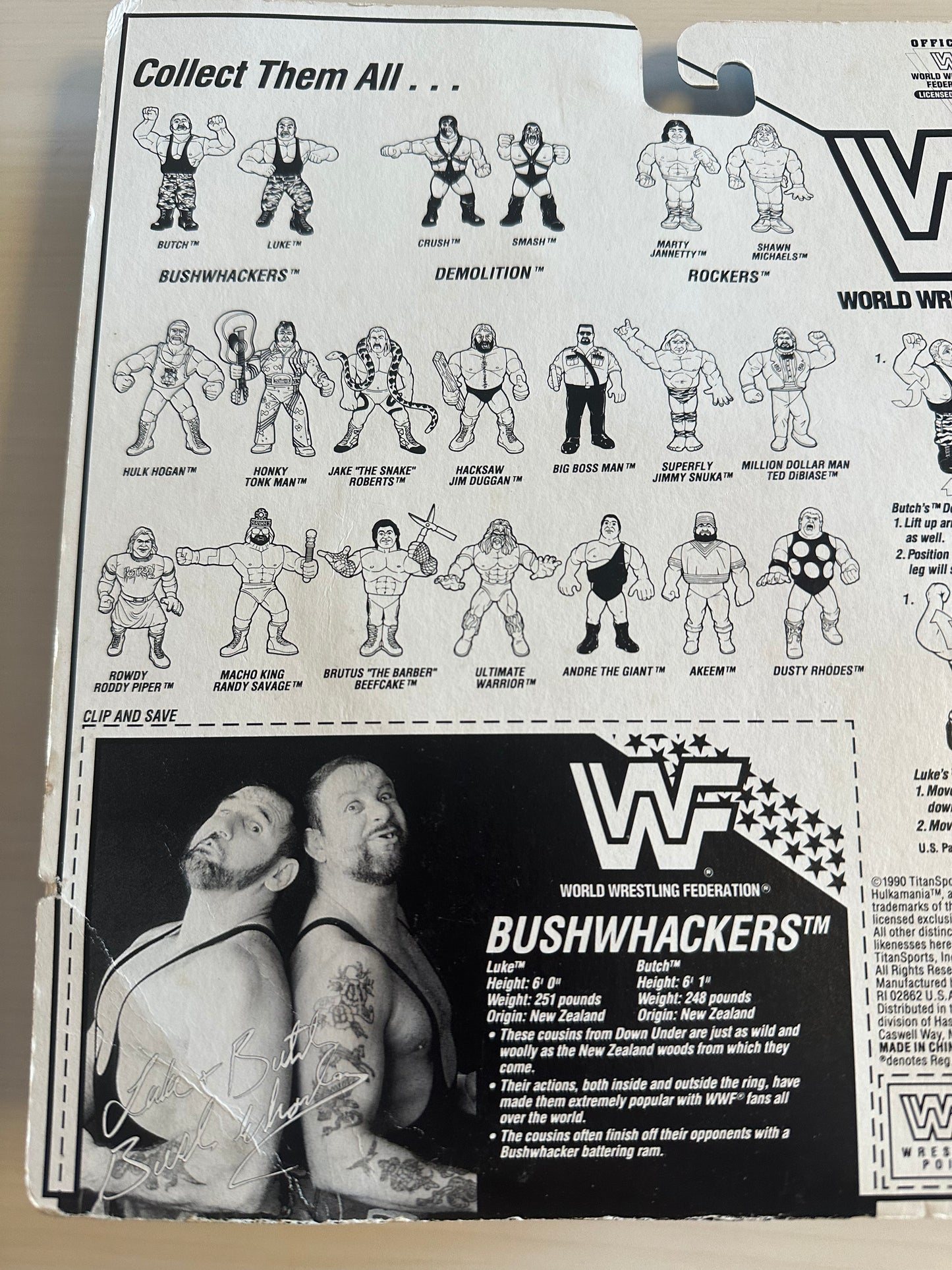 The Bushwhackers Series 2 WWF Hasbro