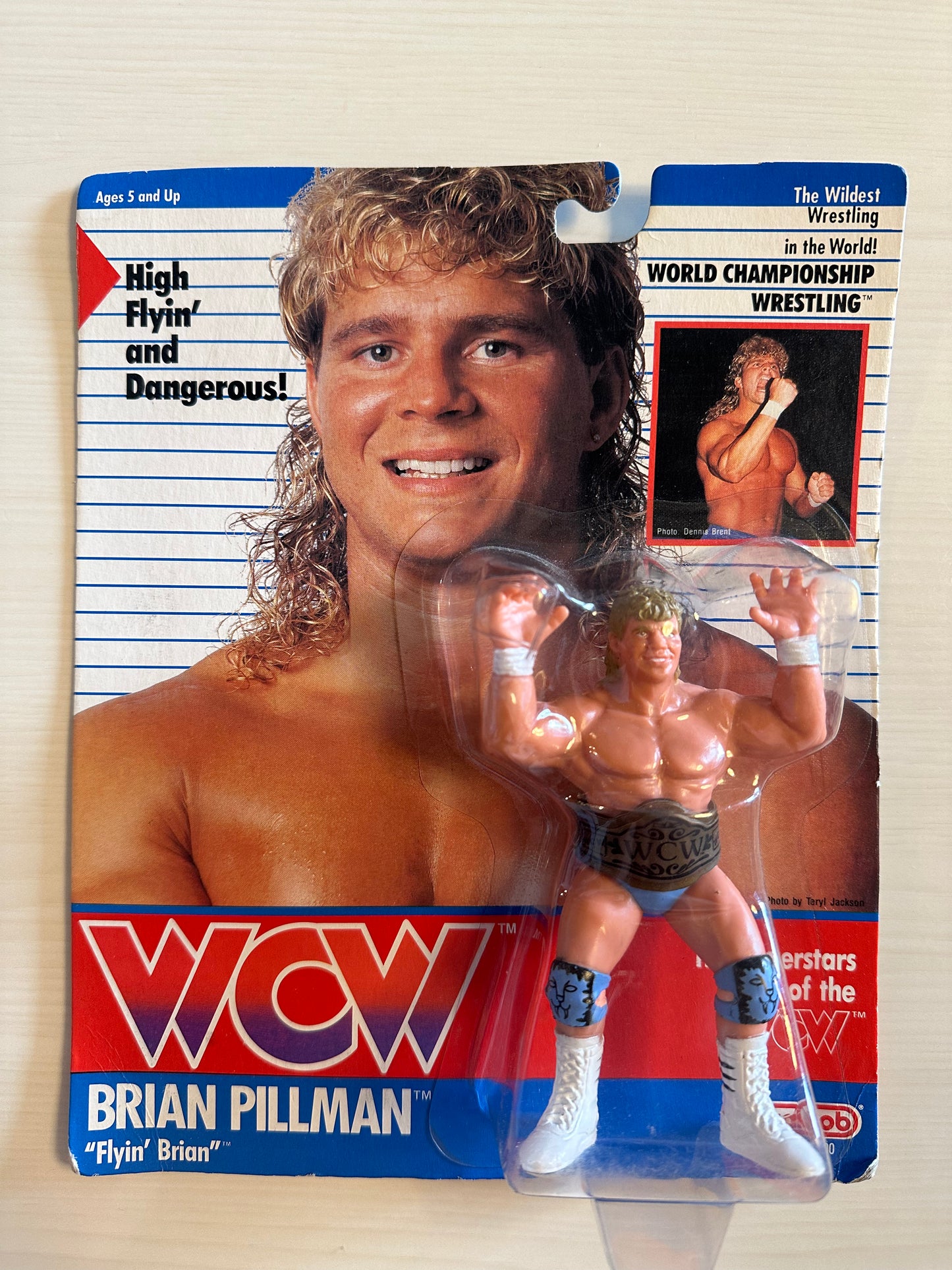 Brian Pillman WCW Galoob Blue Trunks UK Exclusive