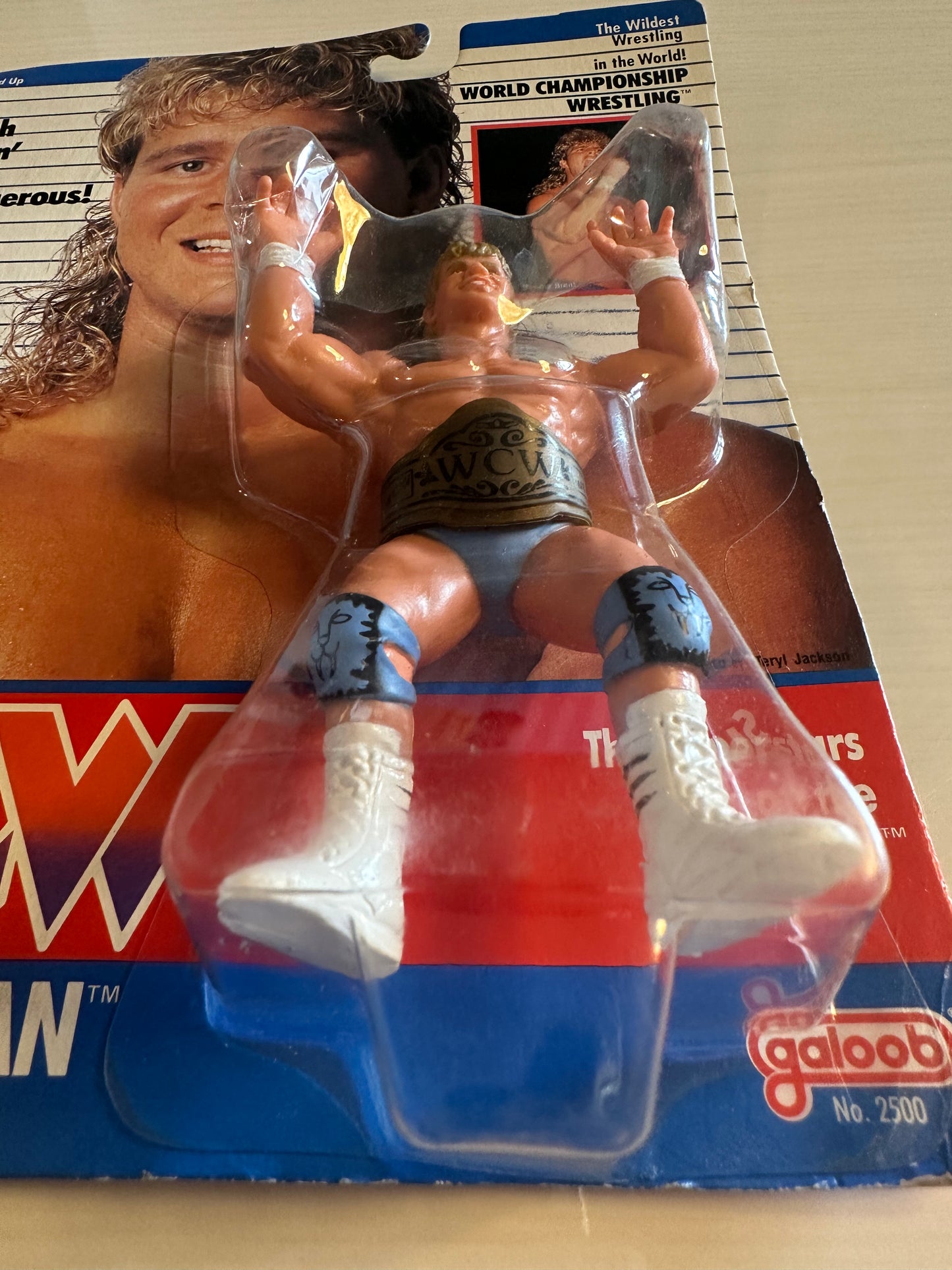 Brian Pillman WCW Galoob Blue Trunks UK Exclusive