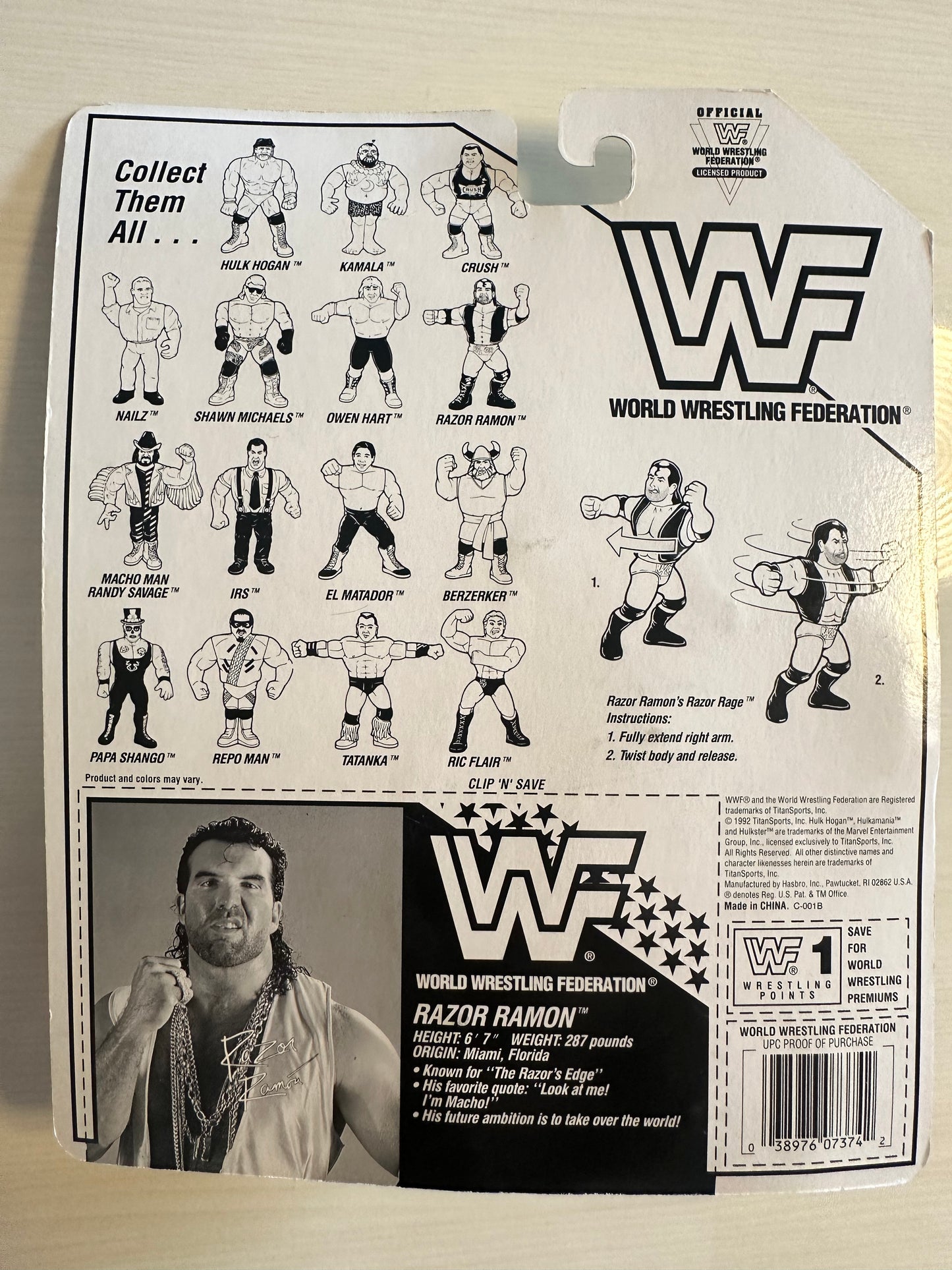 Razor Ramon Series 7 WWF Hasbro