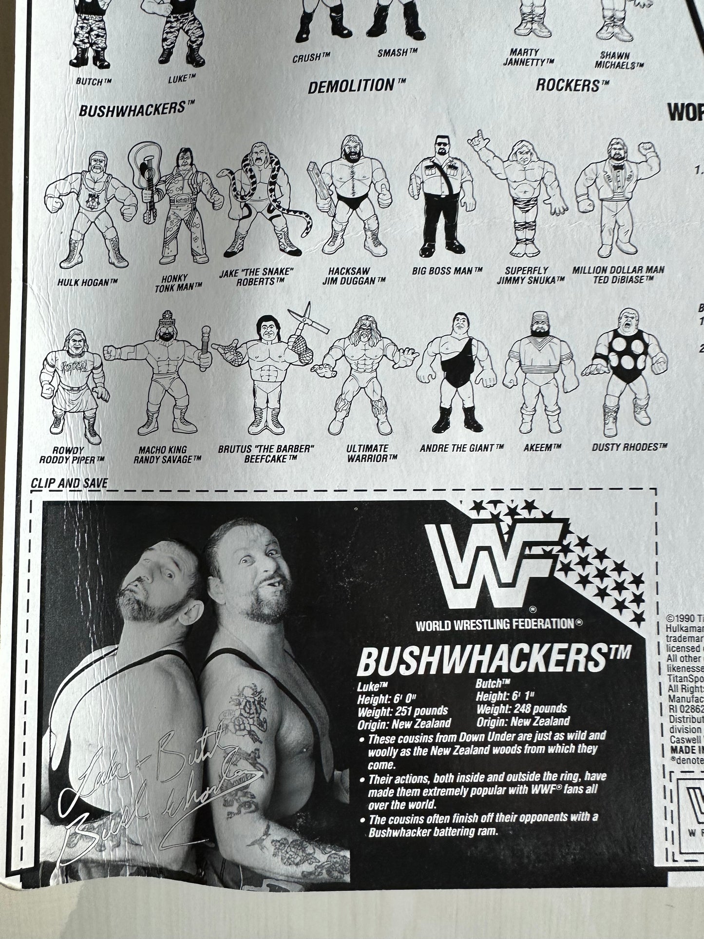 The Bushwhackers Series 2 WWF Hasbro
