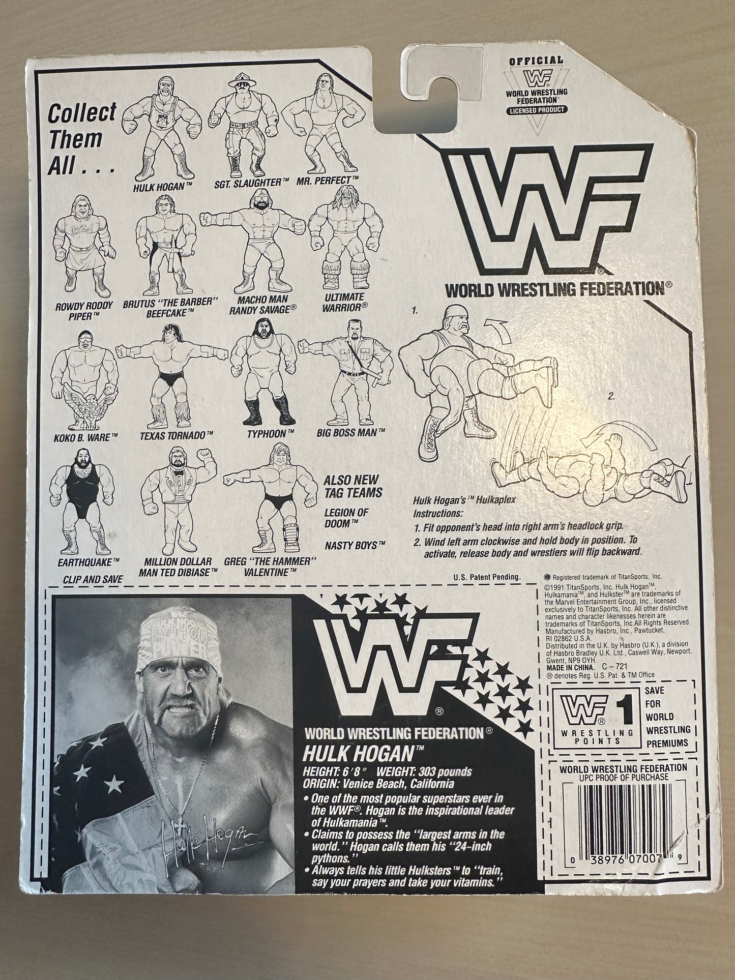 Hulk Hogan Series 3 WWF Hasbro