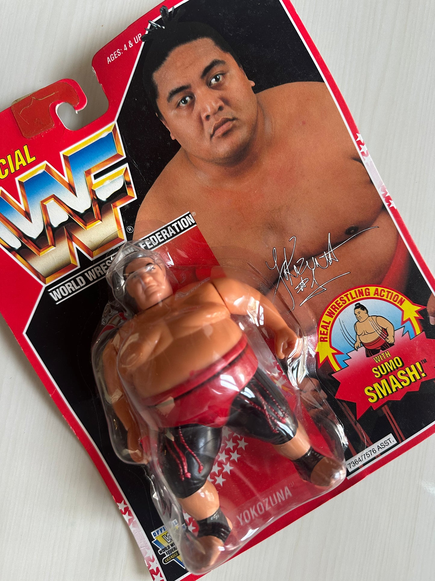 Yokozuna Series 8 WWF Hasbro MOC figure