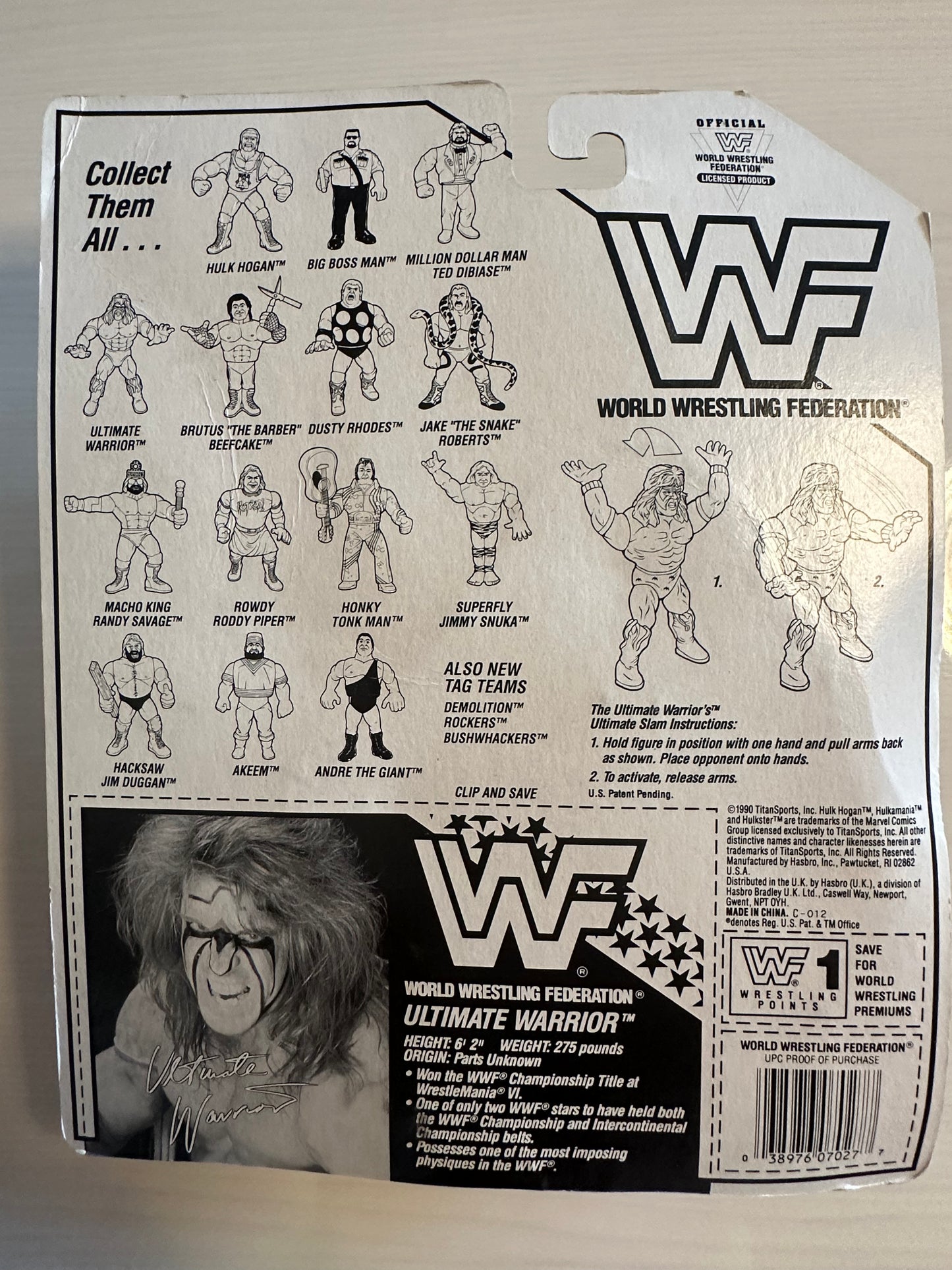 Ultimate Warrior Series 2 WWF Hasbro