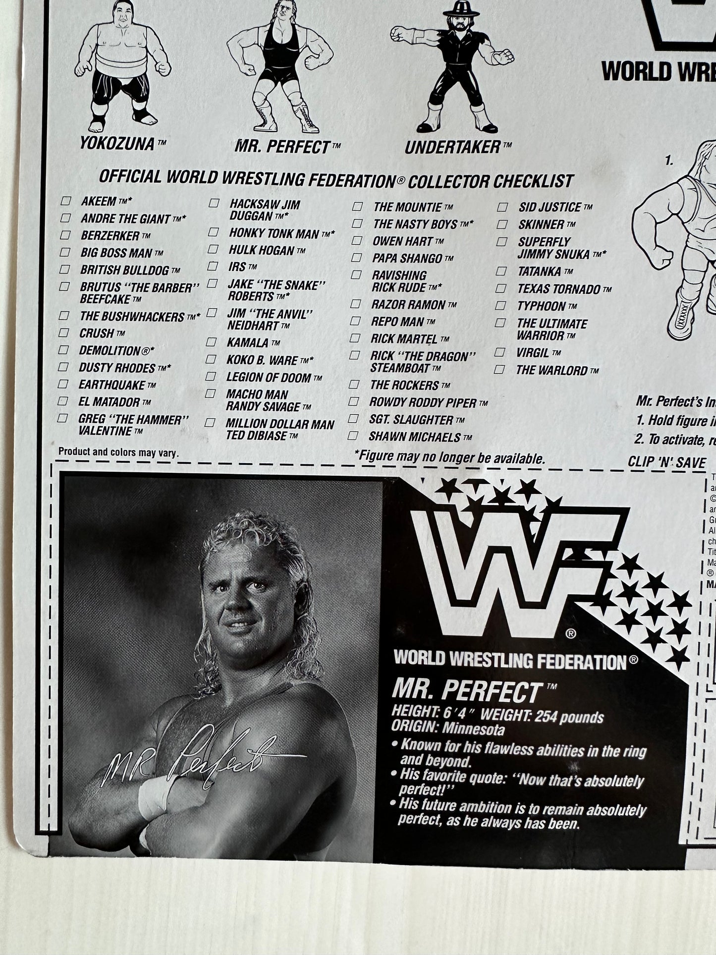 Mr Perfect Series 8 WWF Hasbro