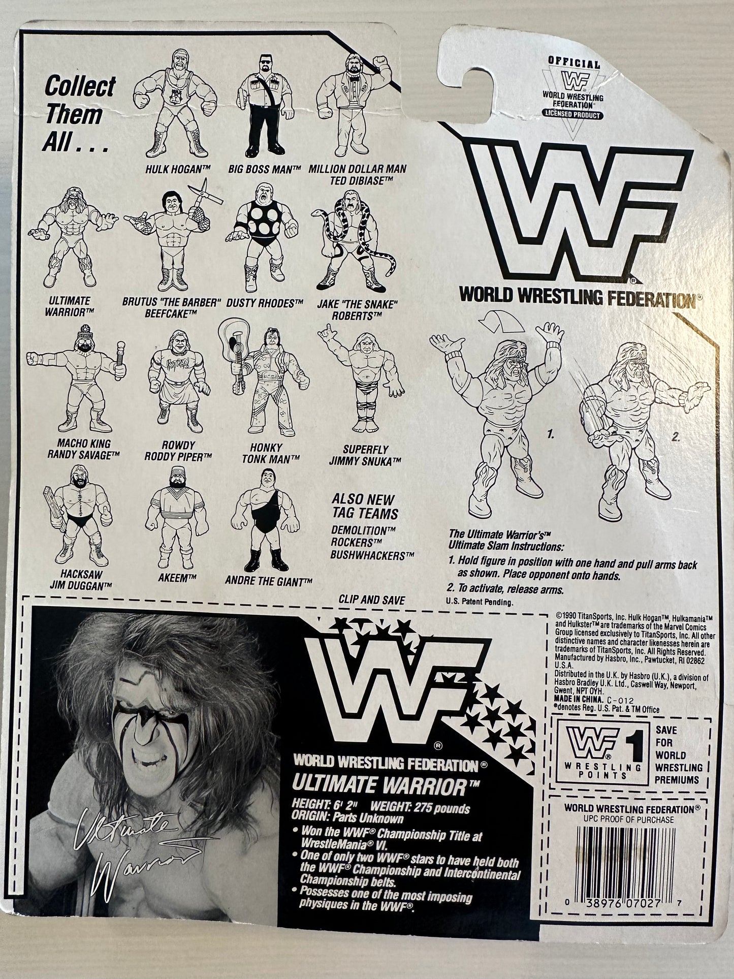 Ultimate Warrior Series 2 WWF Hasbro