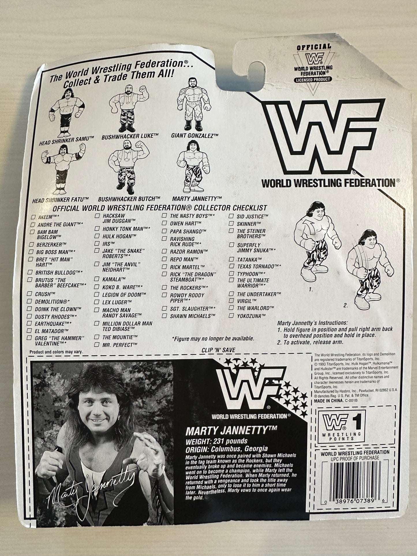 Marty Jannetty Series 10 WWF Hasbro