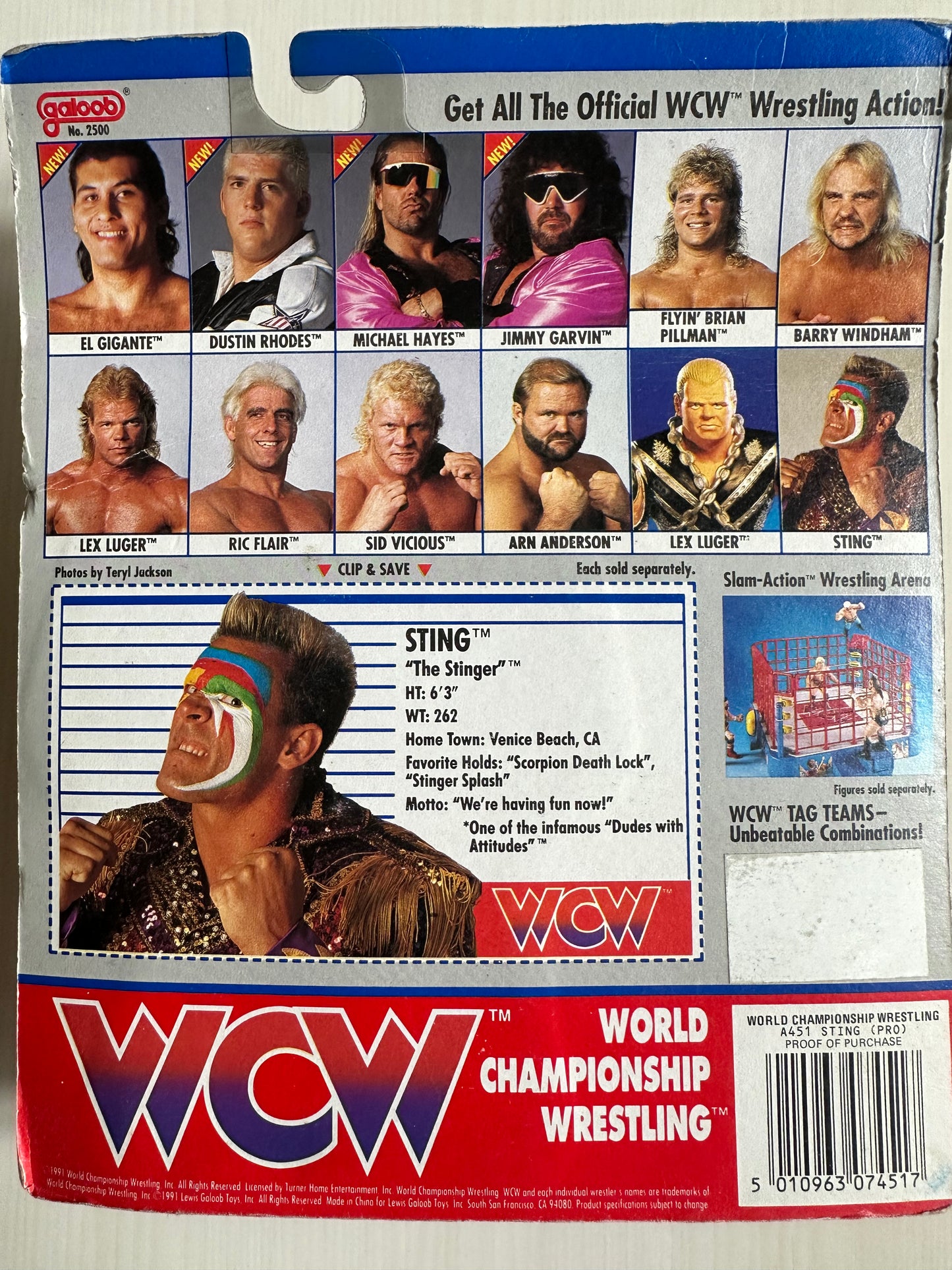 Sting WCW Galoob pre-ring UK Exclusive