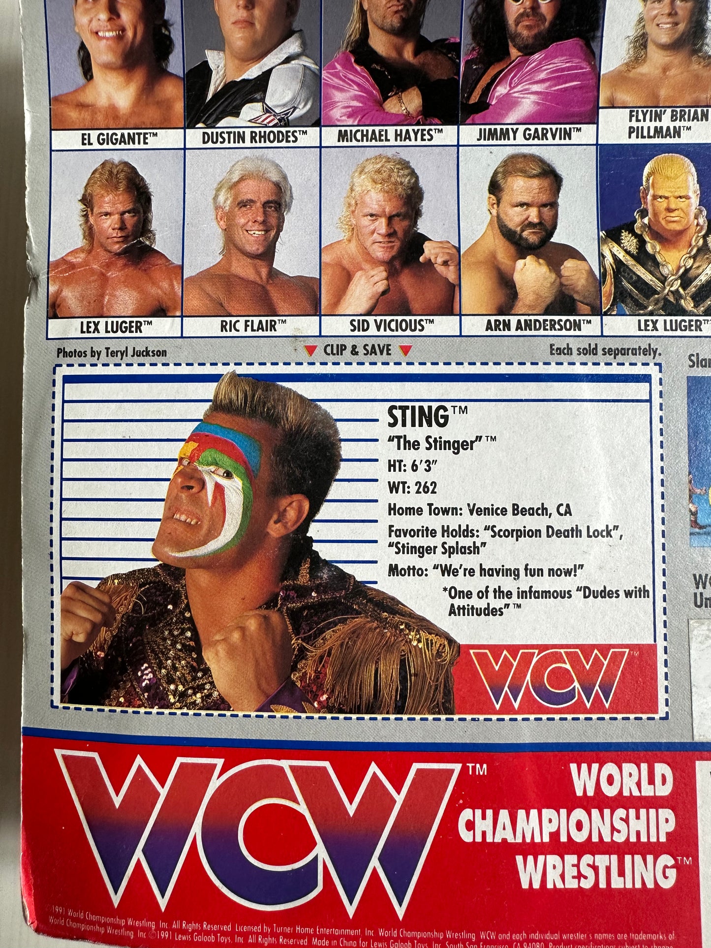Sting WCW Galoob pre-ring UK Exclusive