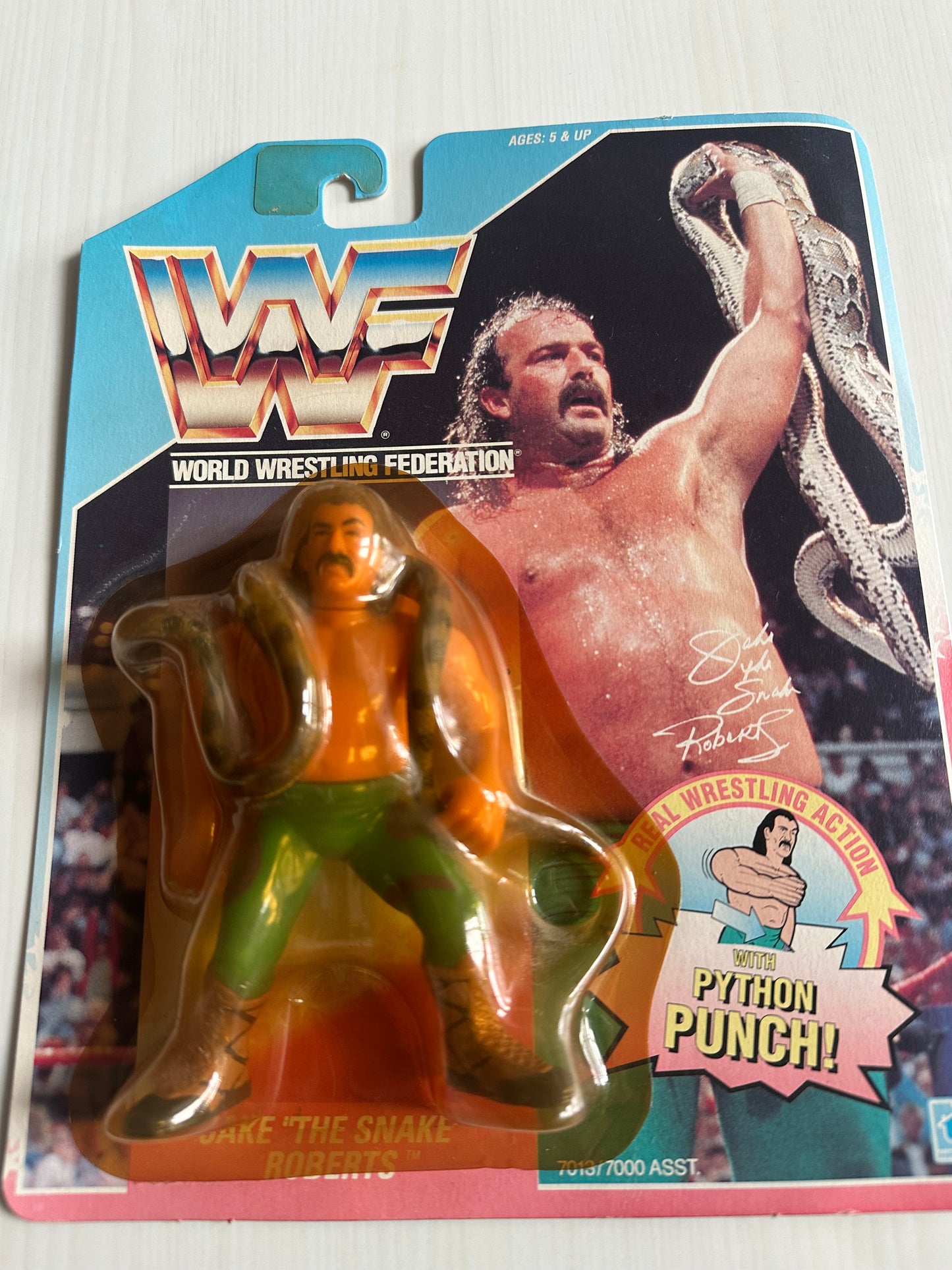 Jake the Snake Roberts Series 1 WWF Hasbro MOC figure