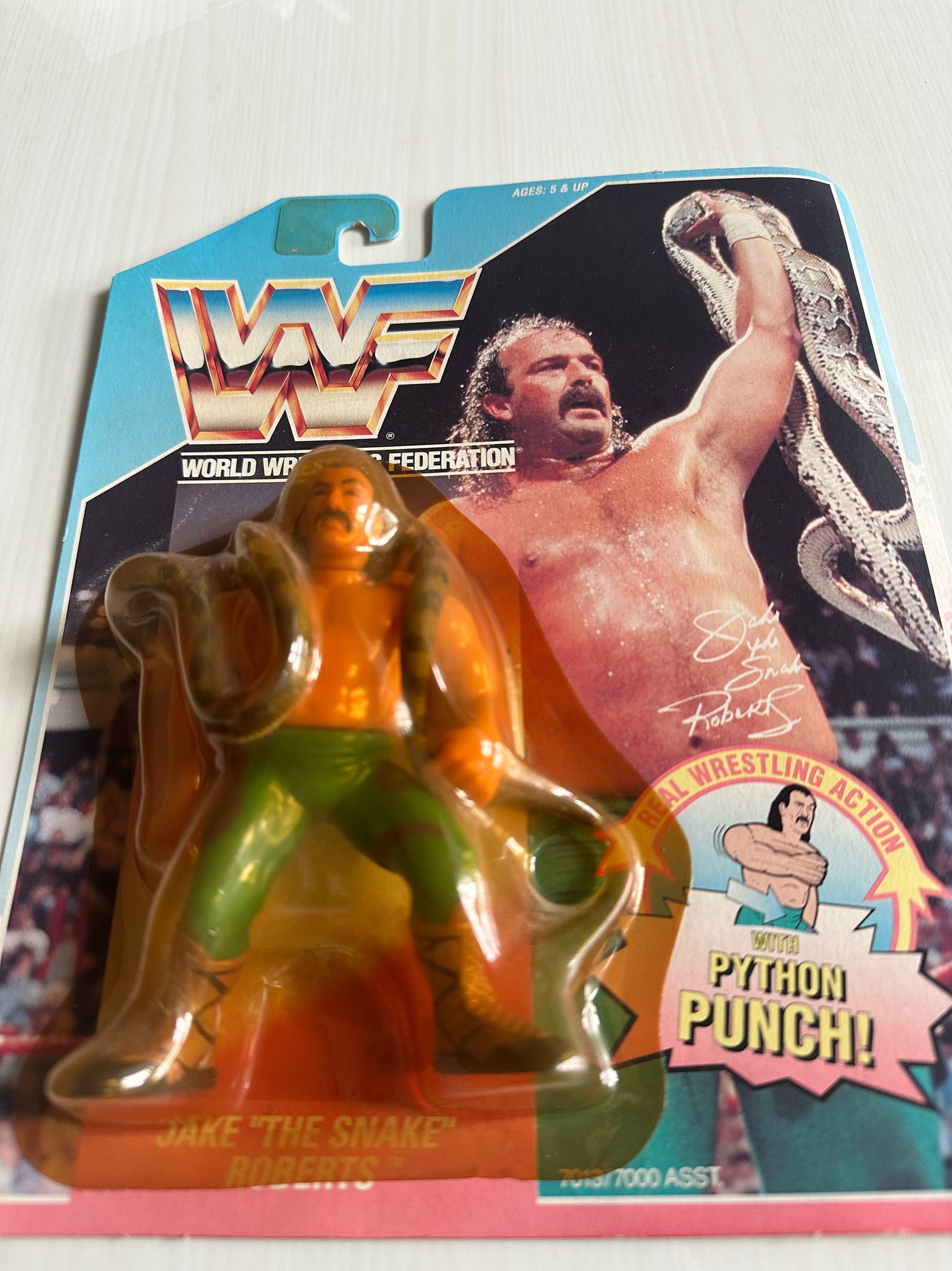 Jake the Snake Roberts Series 1 WWF Hasbro MOC figure