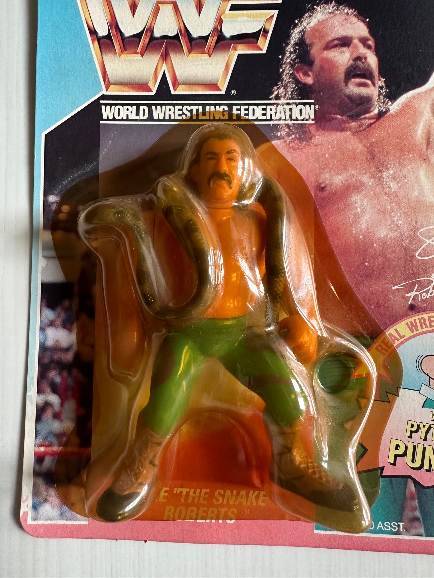 Jake the Snake Roberts Series 1 WWF Hasbro MOC figure