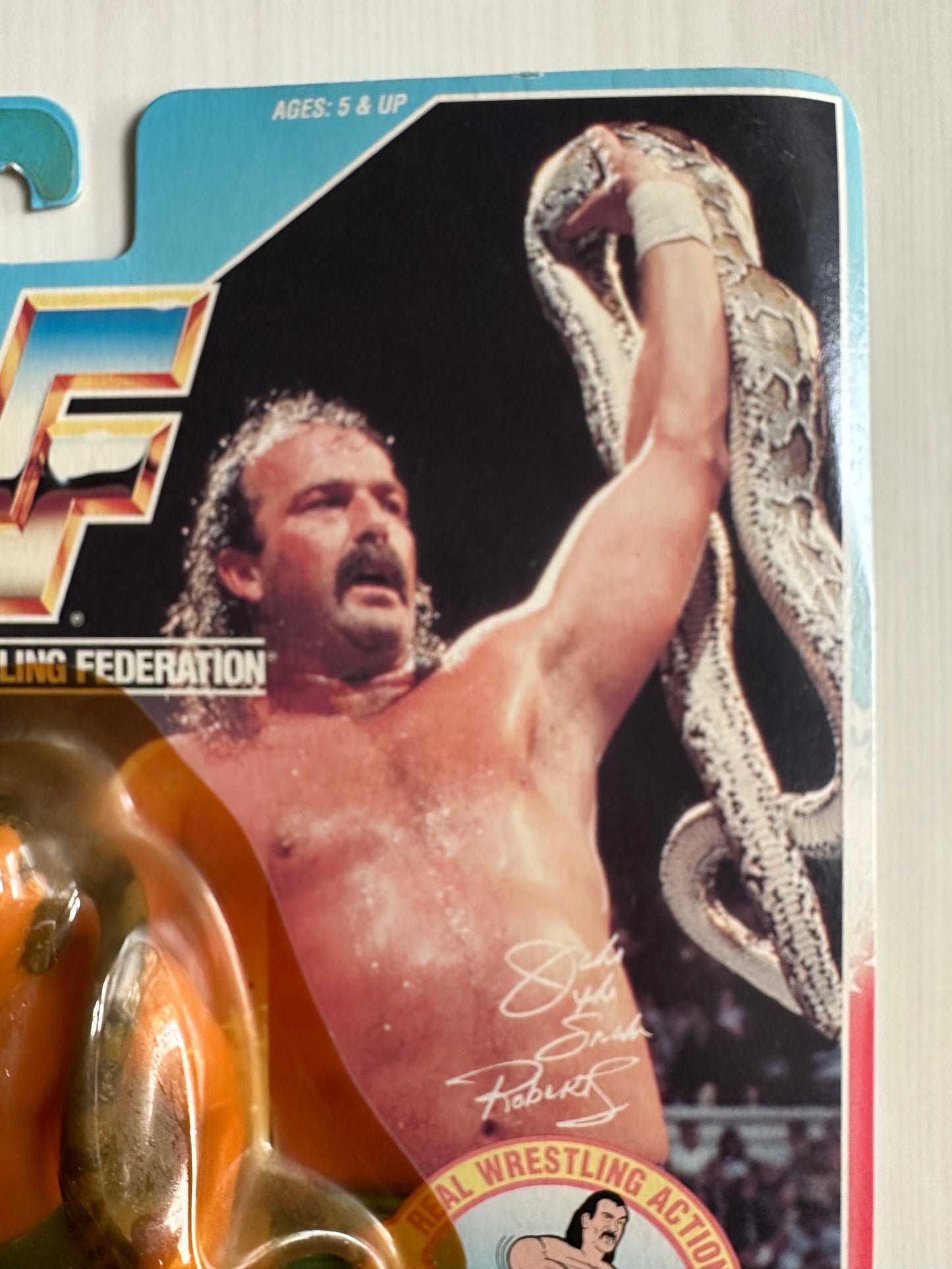 Jake the Snake Roberts Series 1 WWF Hasbro MOC figure