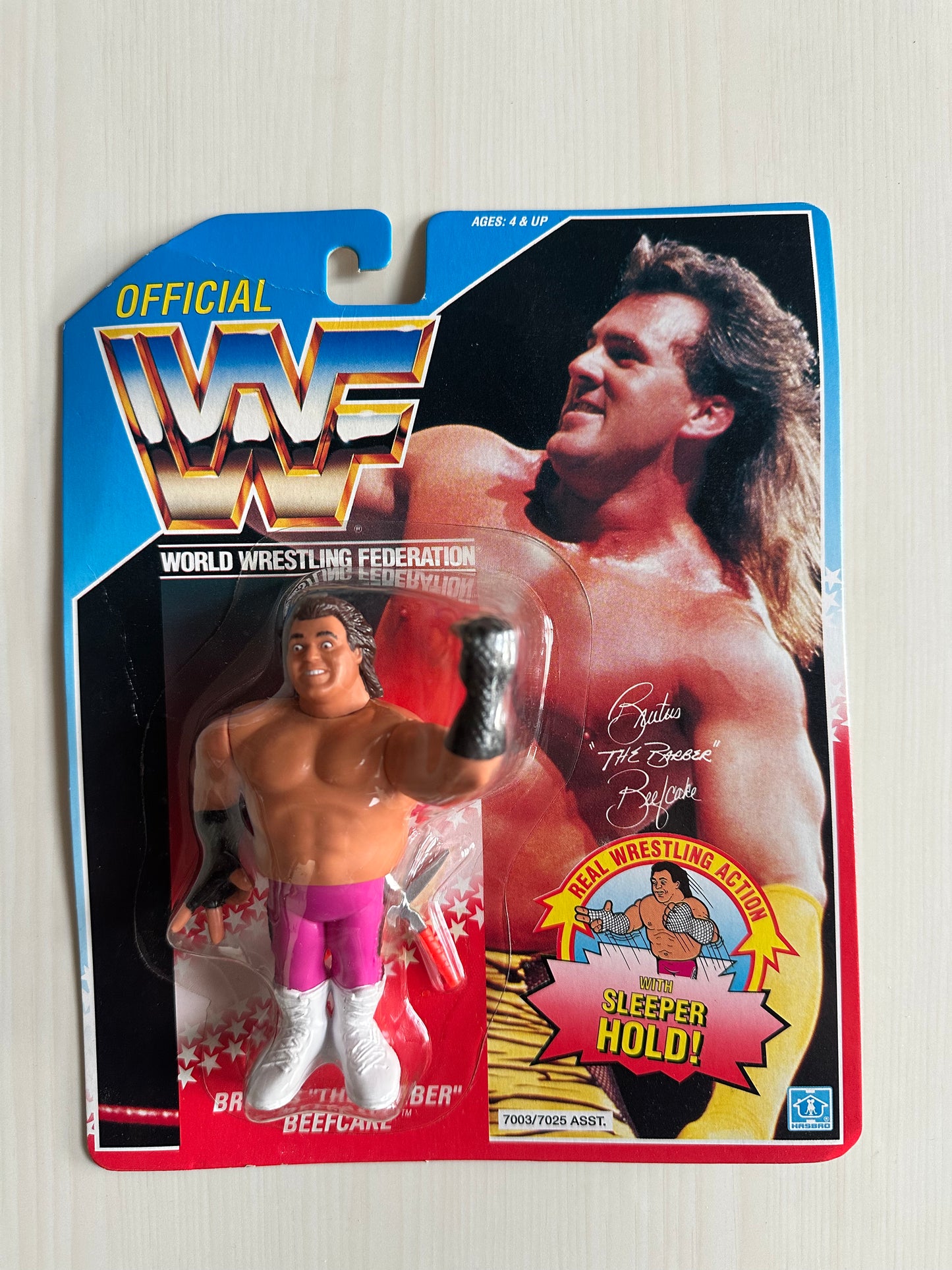 Brutus the Barber Beefcake Series 1 WWF Hasbro MOC figure