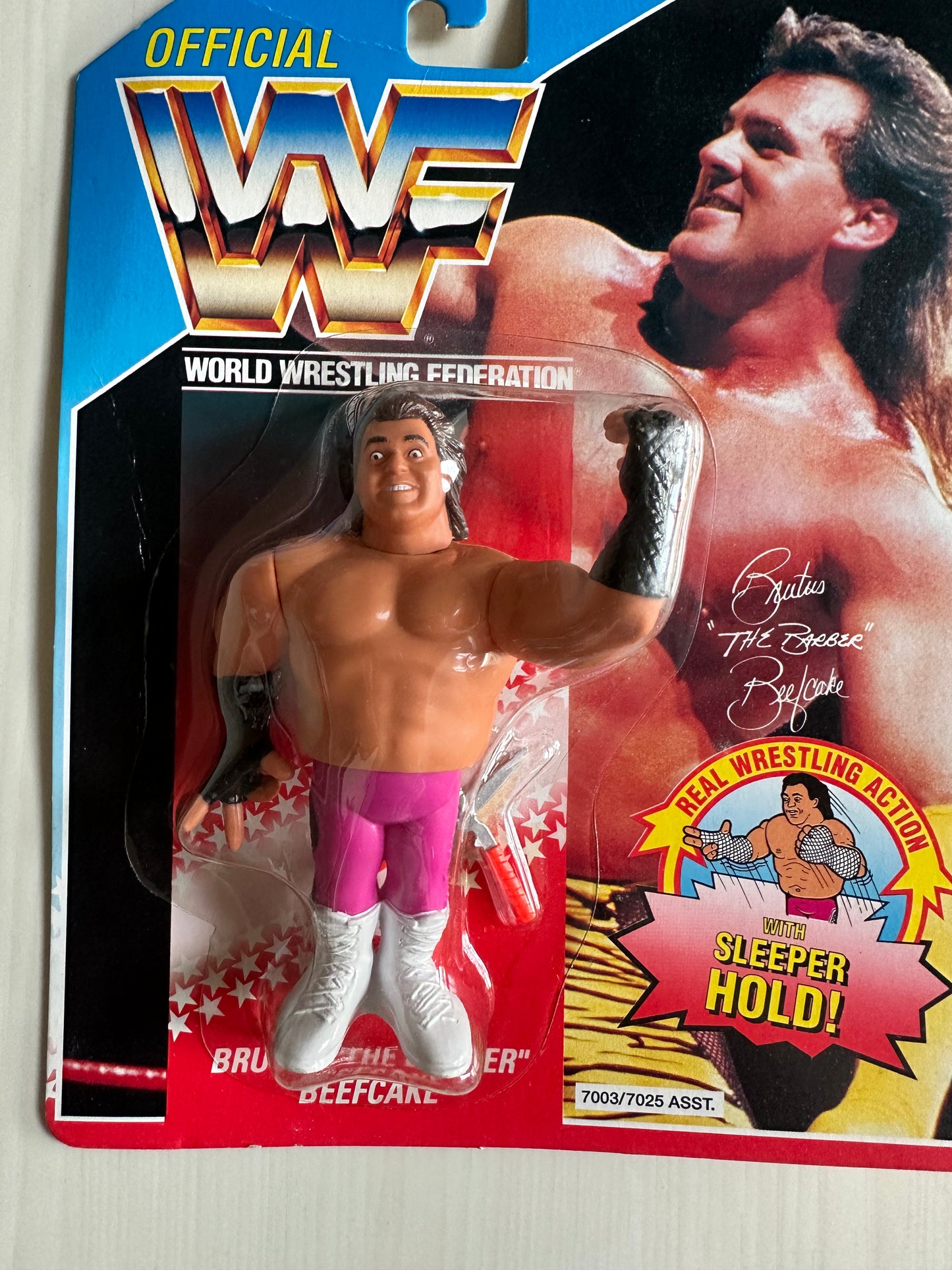 Brutus the Barber Beefcake Series 1 WWF Hasbro MOC figure