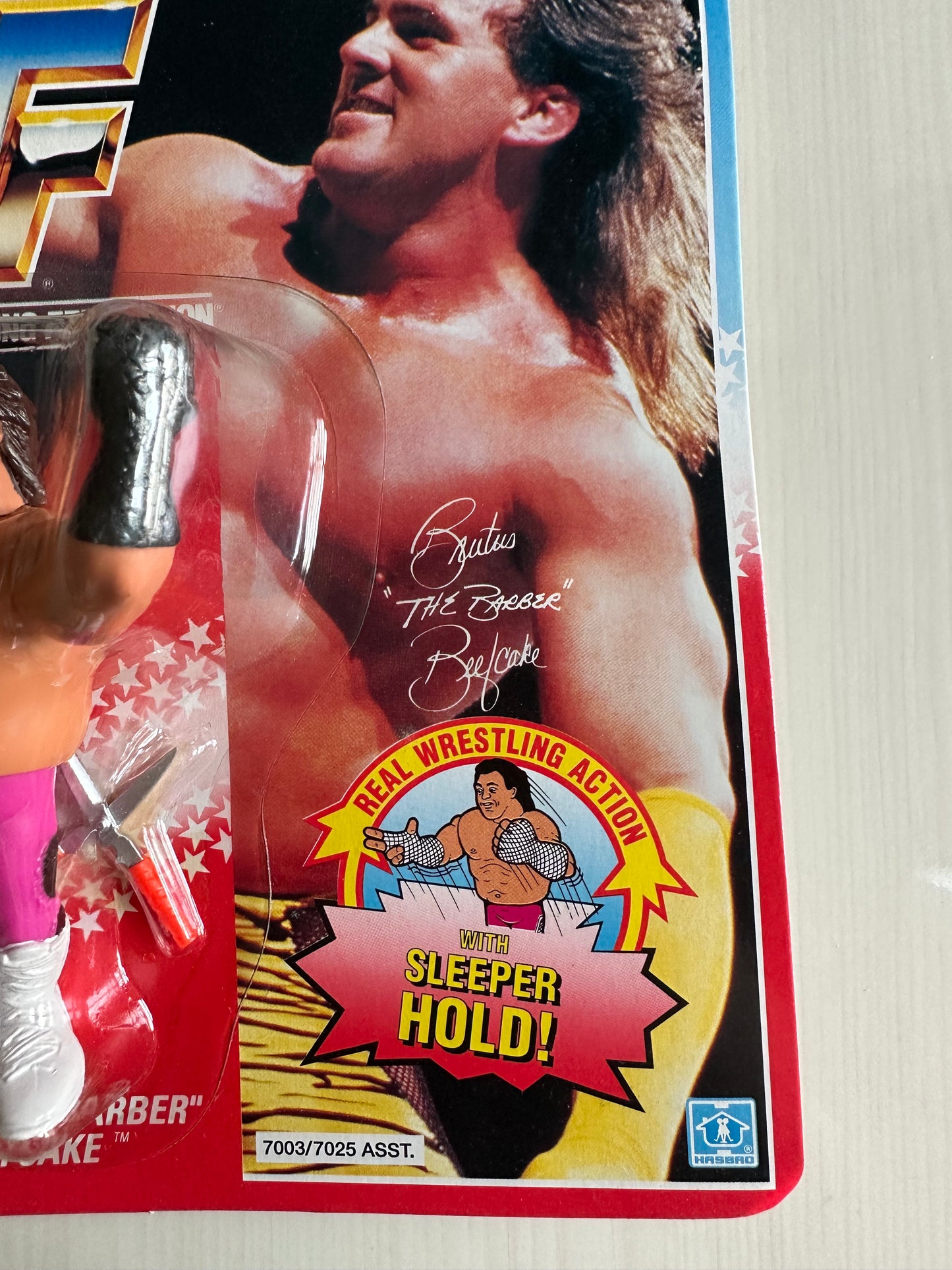 Brutus the Barber Beefcake Series 1 WWF Hasbro MOC figure