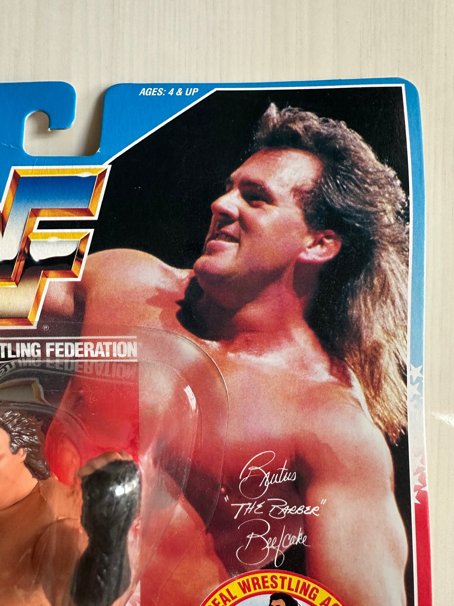 Brutus the Barber Beefcake Series 1 WWF Hasbro MOC figure