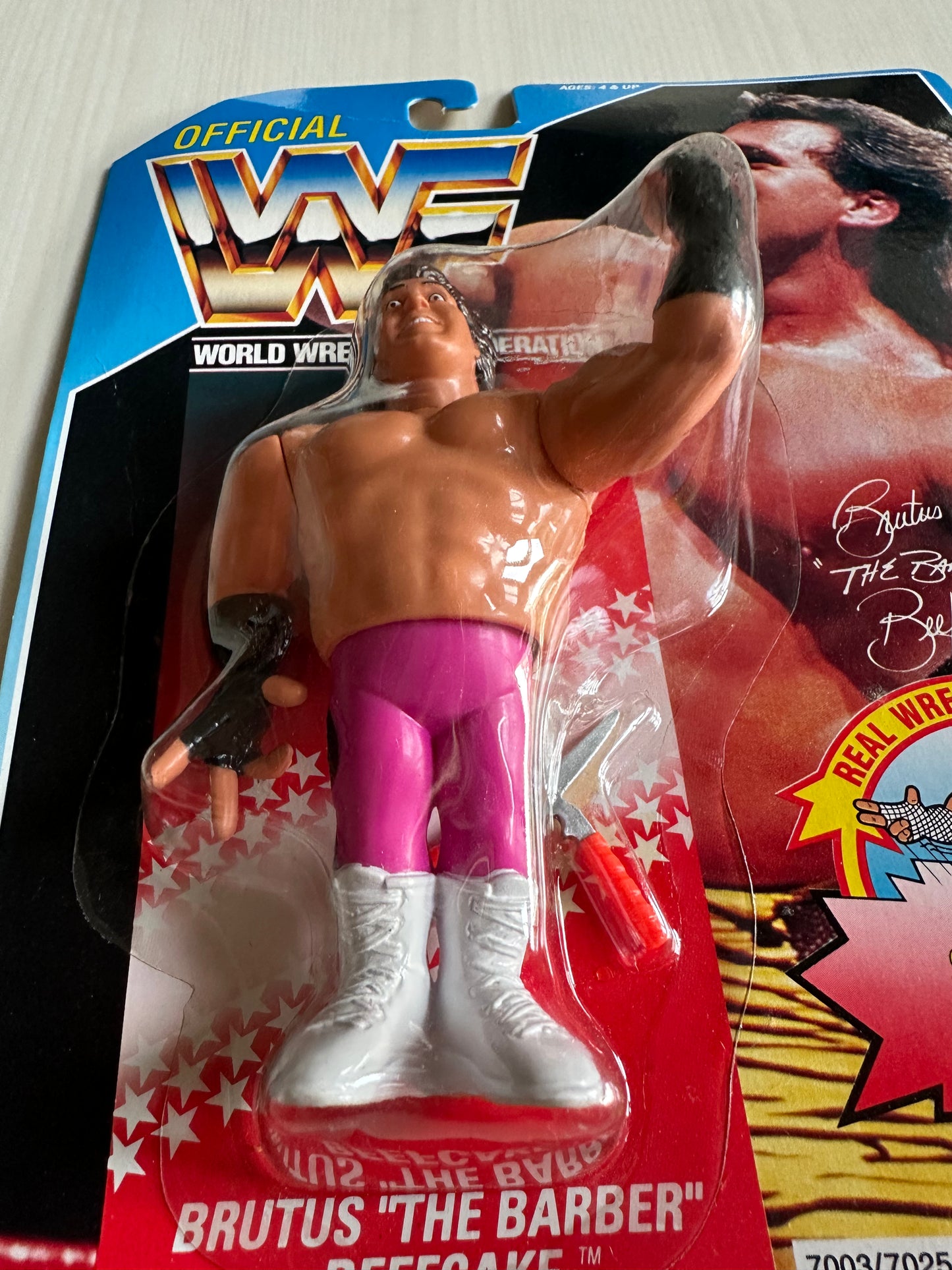 Brutus the Barber Beefcake Series 1 WWF Hasbro MOC figure