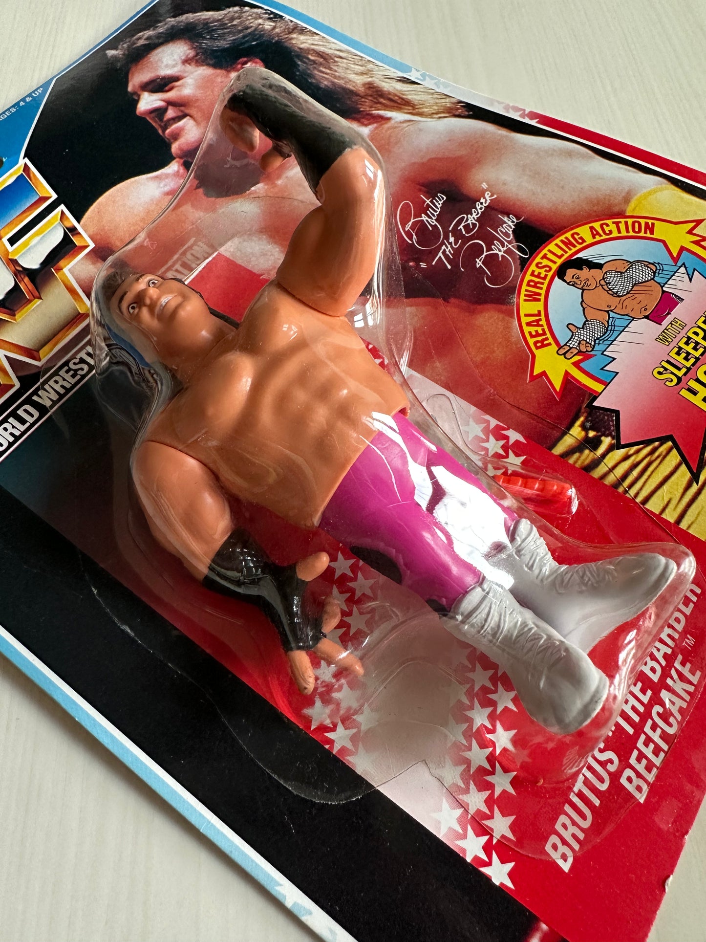 Brutus the Barber Beefcake Series 1 WWF Hasbro MOC figure