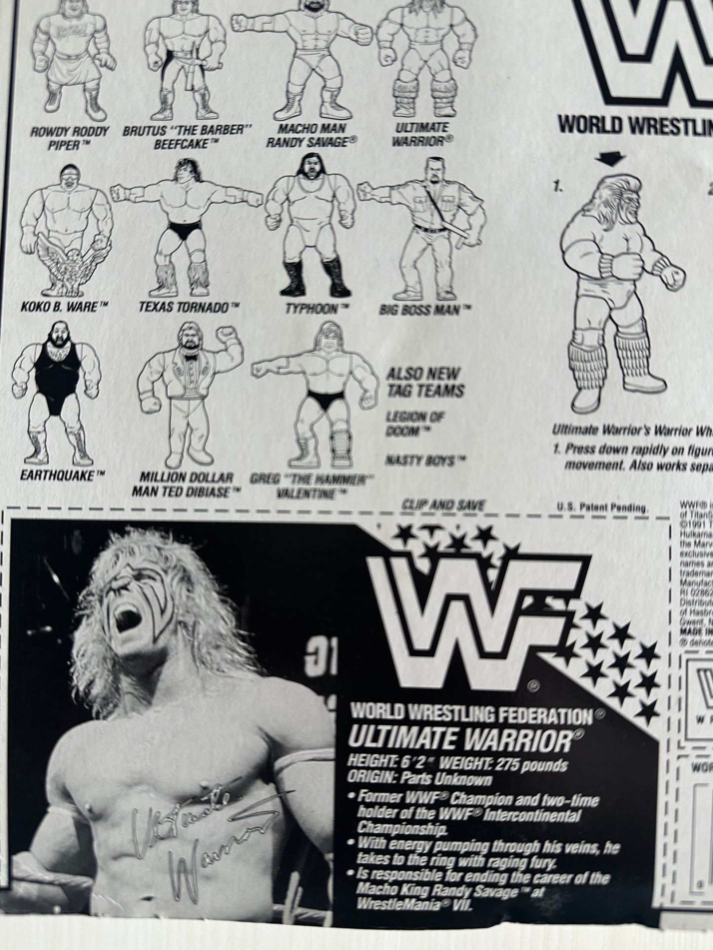 Ultimate Warrior Series 3 WWF Hasbro MOC figure