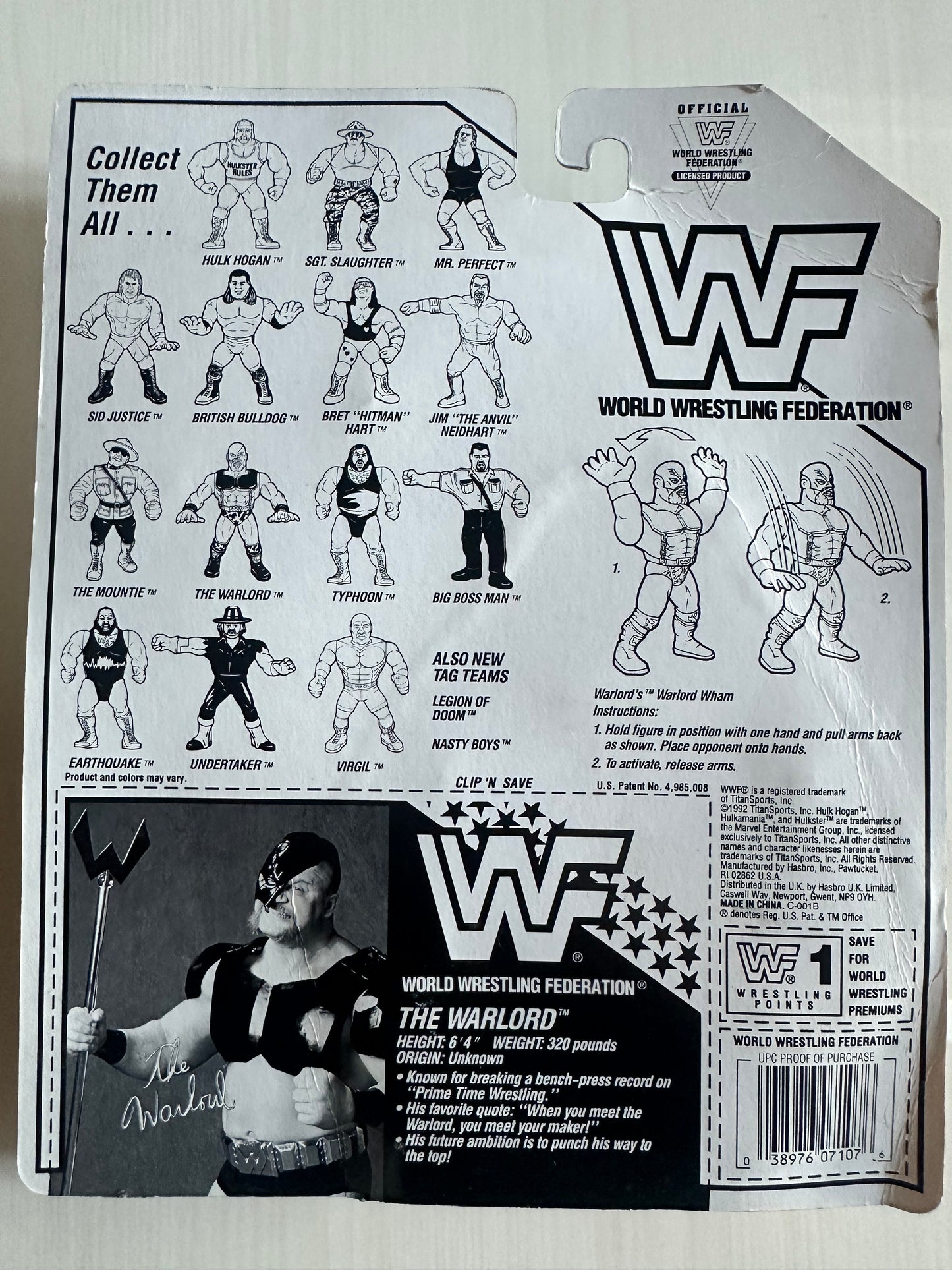 The Warlord Series 5 WWF Hasbro MOC figure