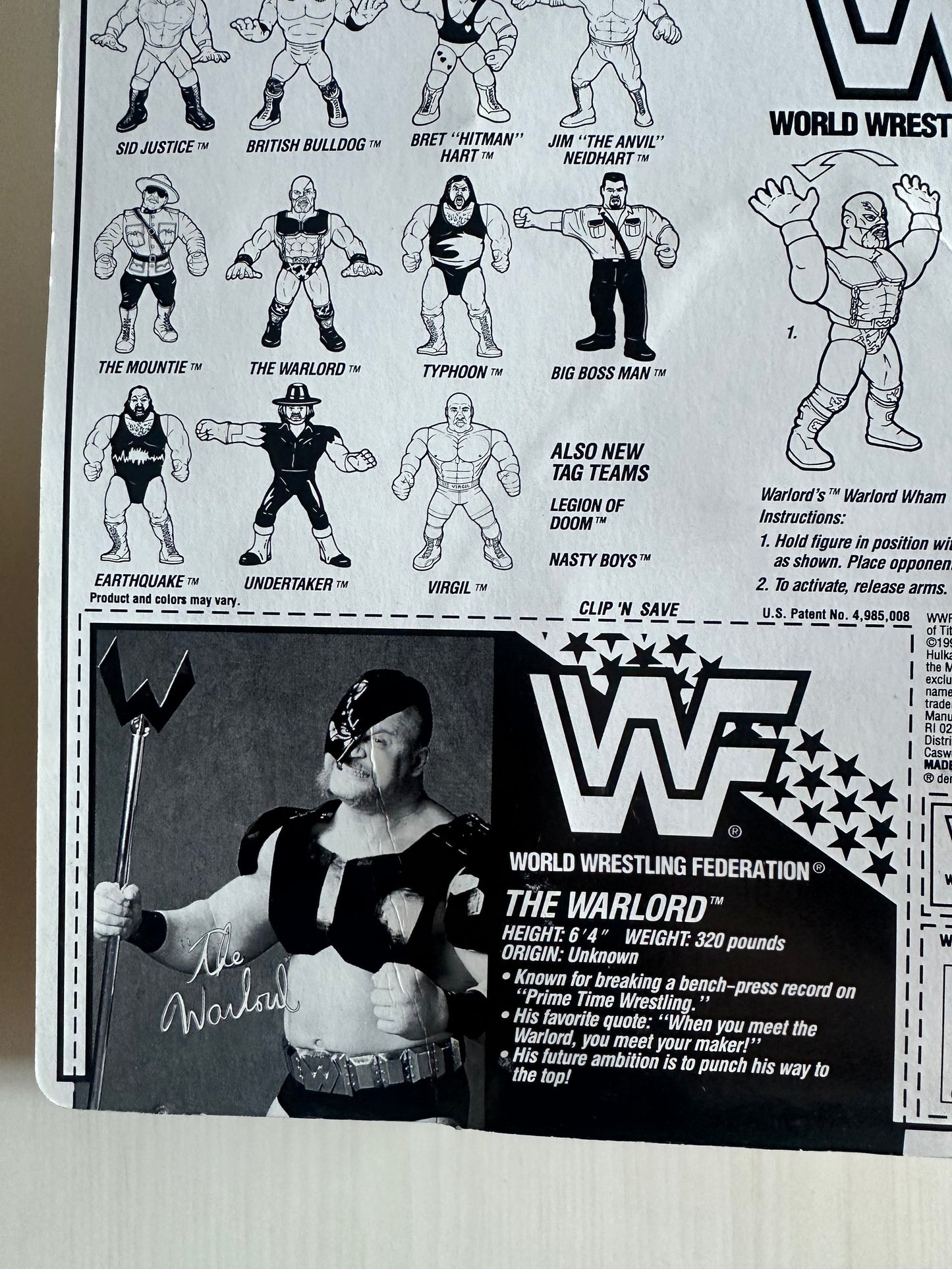 The Warlord Series 5 WWF Hasbro MOC figure
