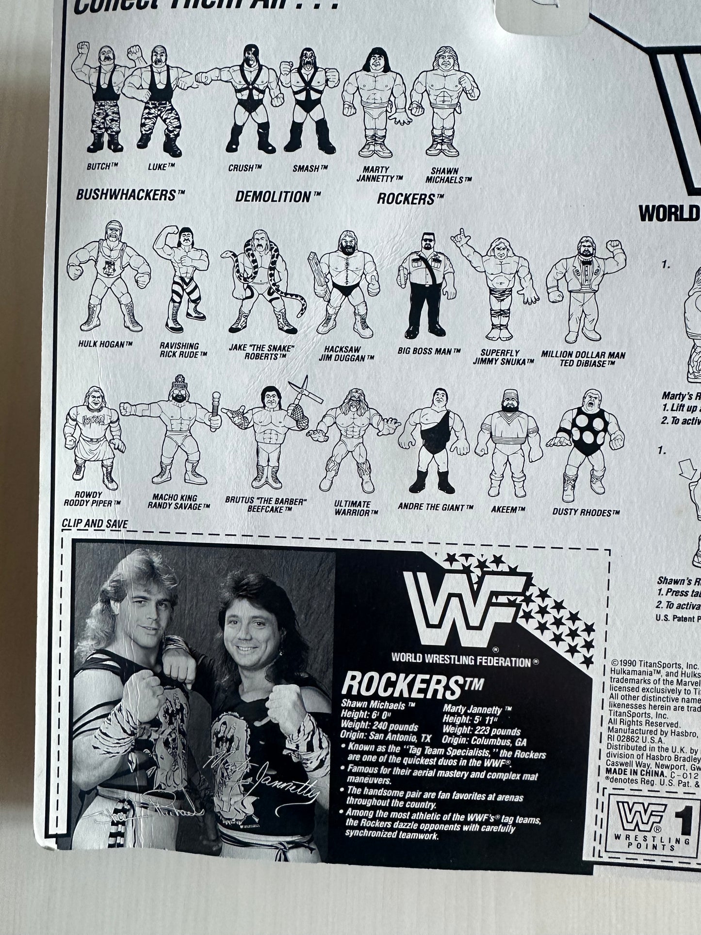 The Rockers Series 2 WWF Hasbro MOC figure