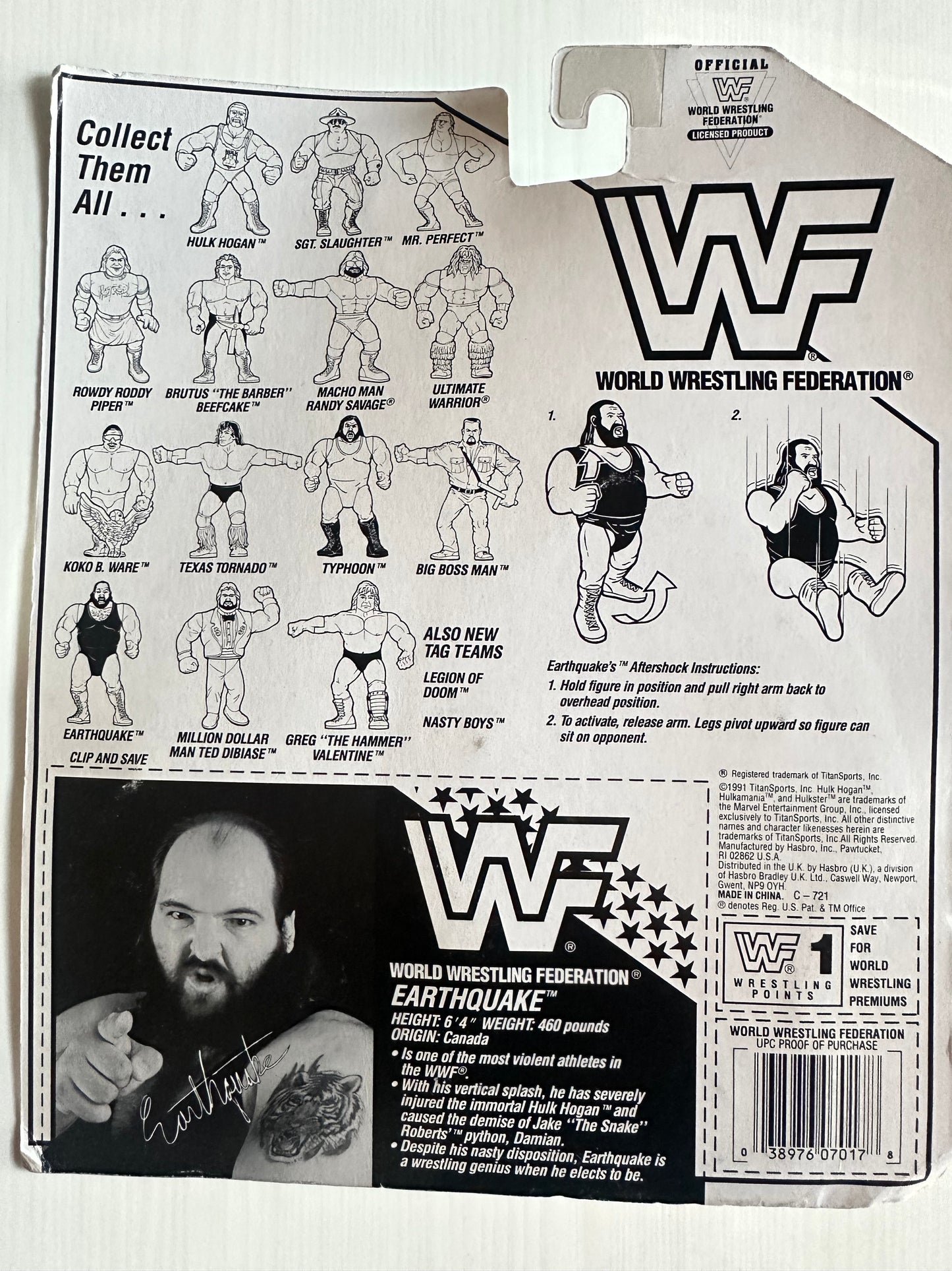 Earthquake Series 3 WWF Hasbro MOC figure