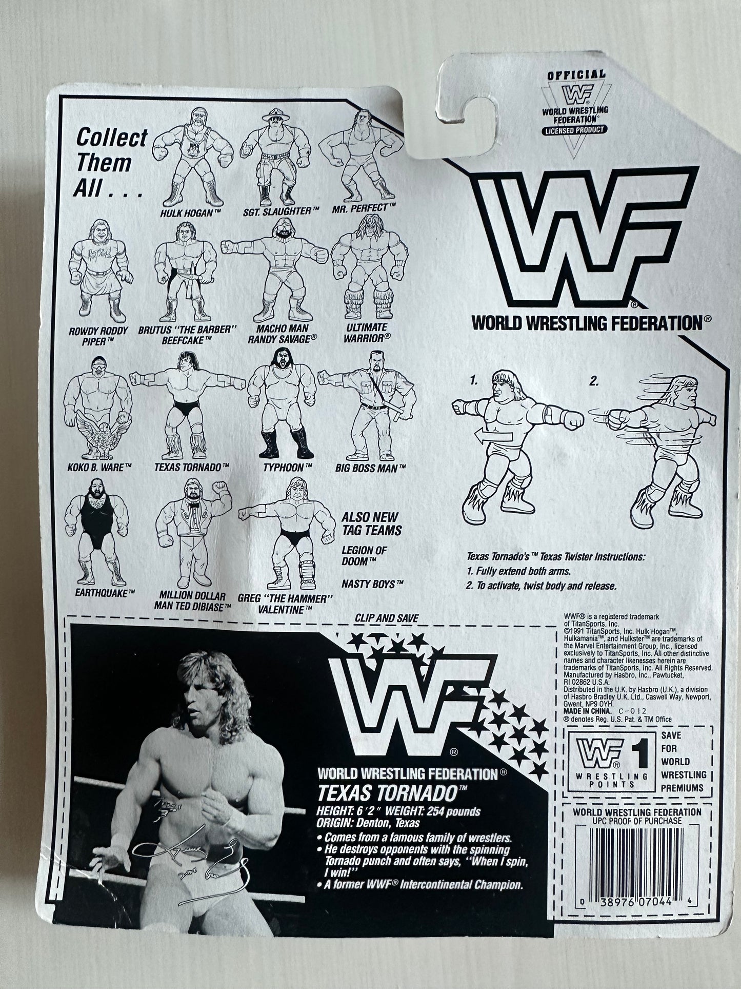 Texas Tornado Series 3 WWF Hasbro MOC figure