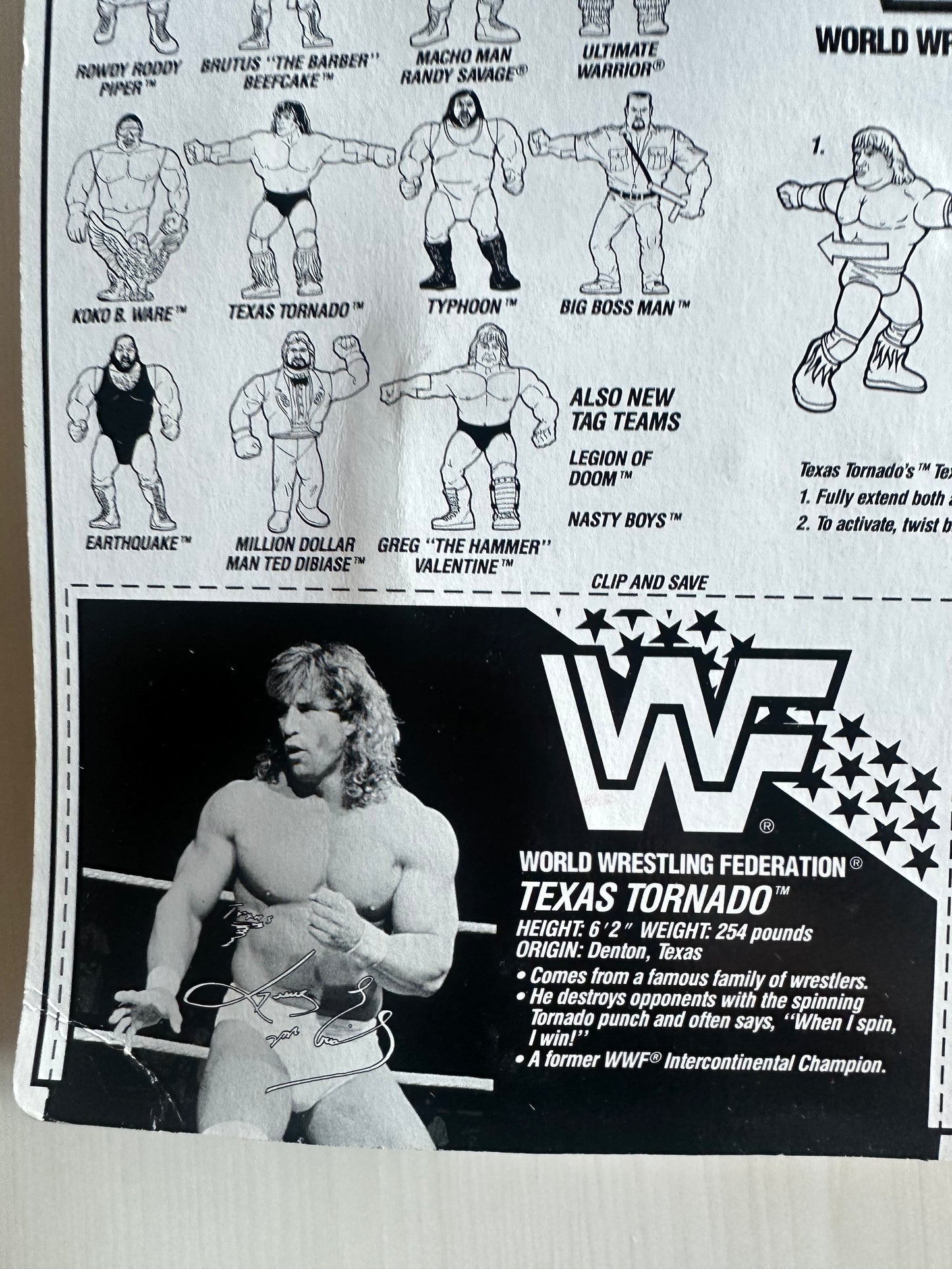 Texas Tornado Series 3 WWF Hasbro MOC figure
