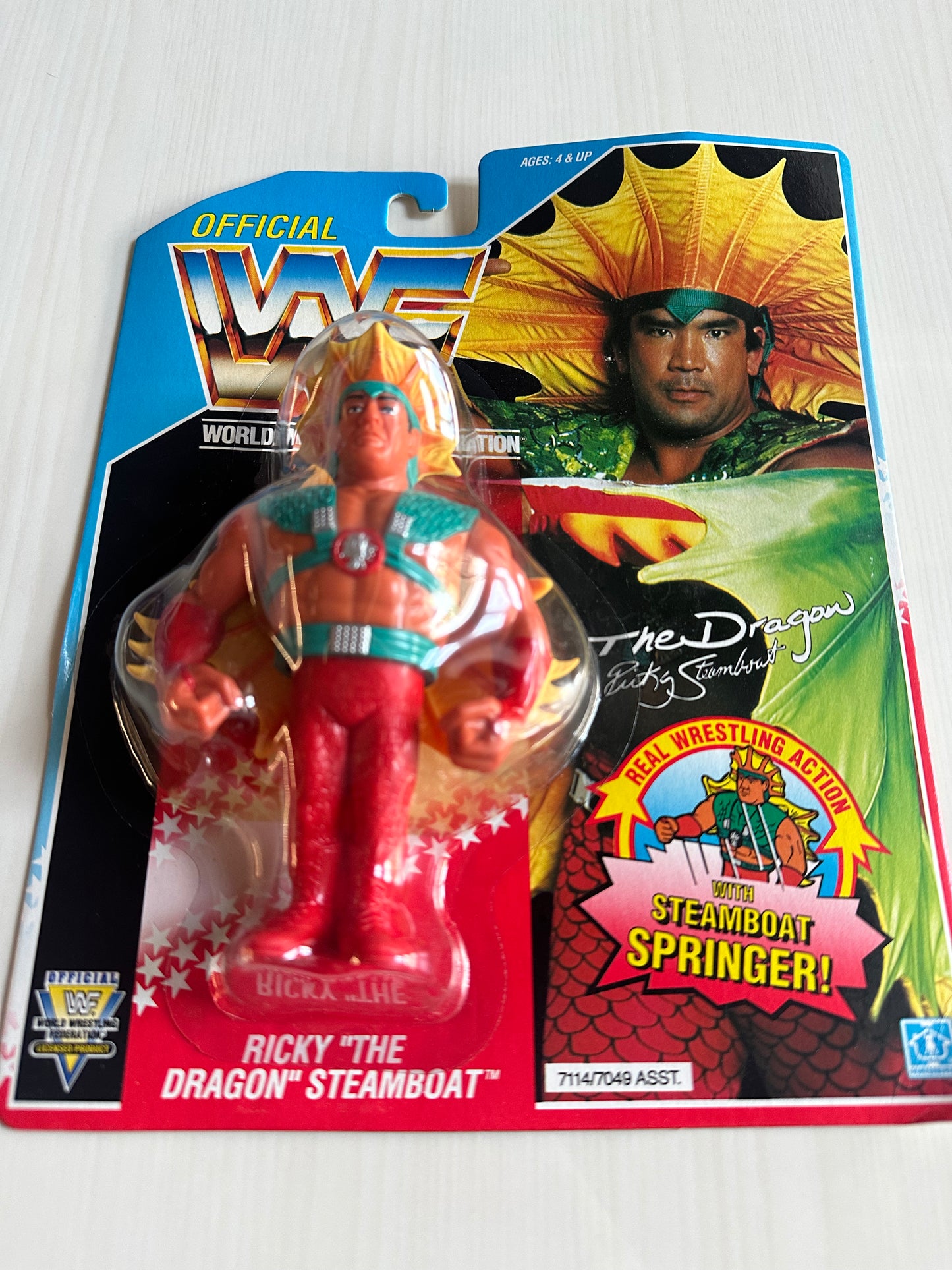 Ricky the Dragon Steamboat Series 4 WWF Hasbro MOC figure